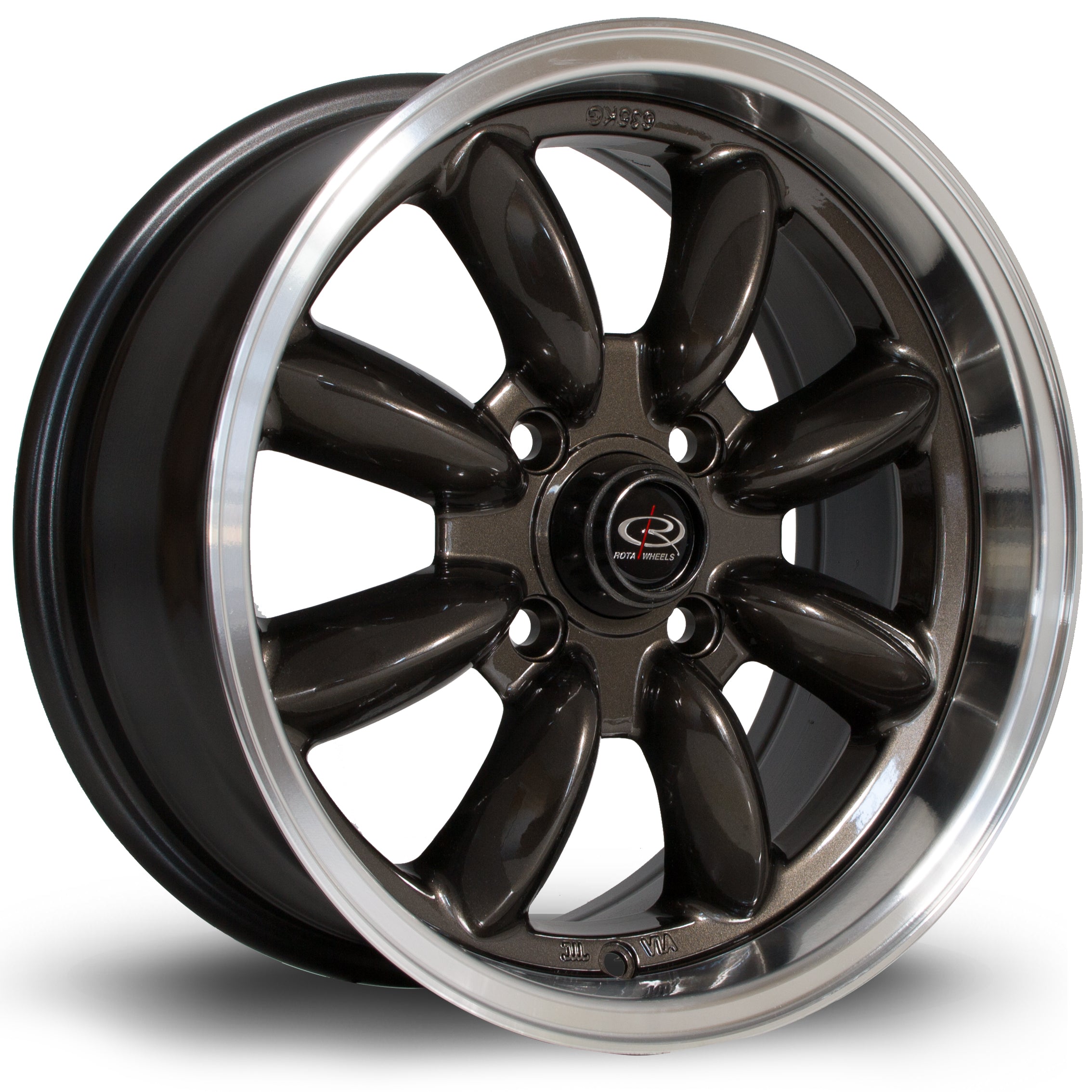 Rota RB, 15 x 7 inch, 4100 PCD, ET30 Gunmetal Polished Lip