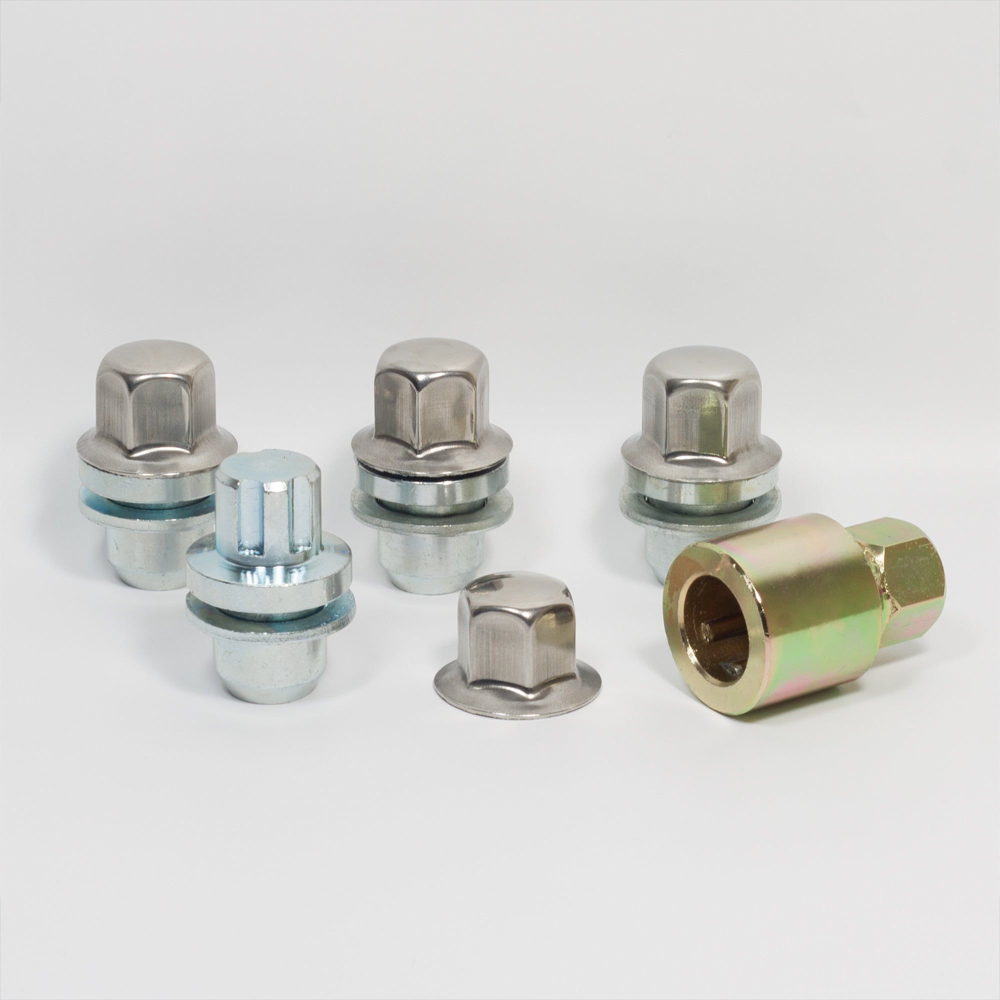 Titan Land Rover / Range Rover O.E Fit (22.5mm Shank) M14x1.5 Locking Wheel Nuts Stainless/Chrome