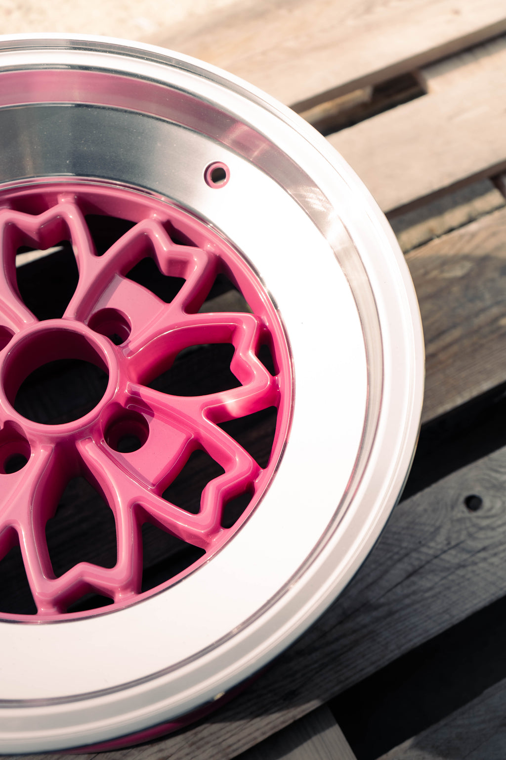 Rota Aleica, 15 x 8 inch, 4x114 PCD, ET0 in Pink with Polished Lip, Single Rim