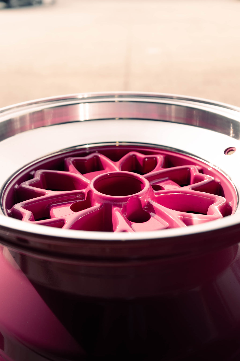 Rota Aleica, 15 x 8 inch, 4x114 PCD, ET0 in Pink with Polished Lip, Single Rim