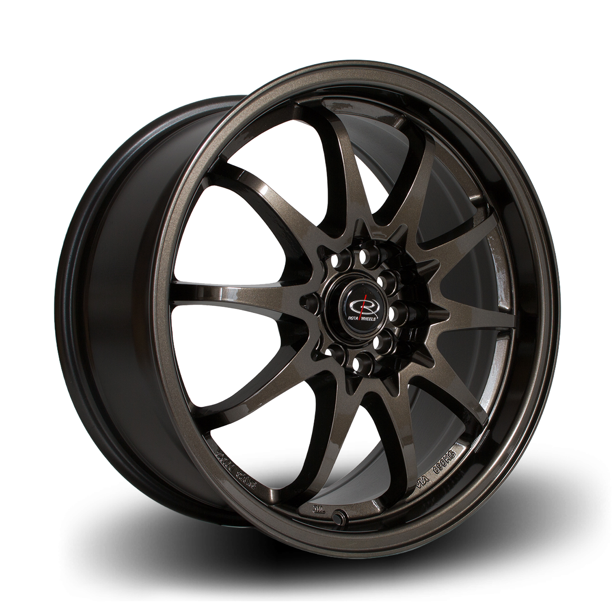 Rota Fighter, 17 x 8 inch, 5x100/5x114 PCD, ET48 in Bronze, Single Wheel