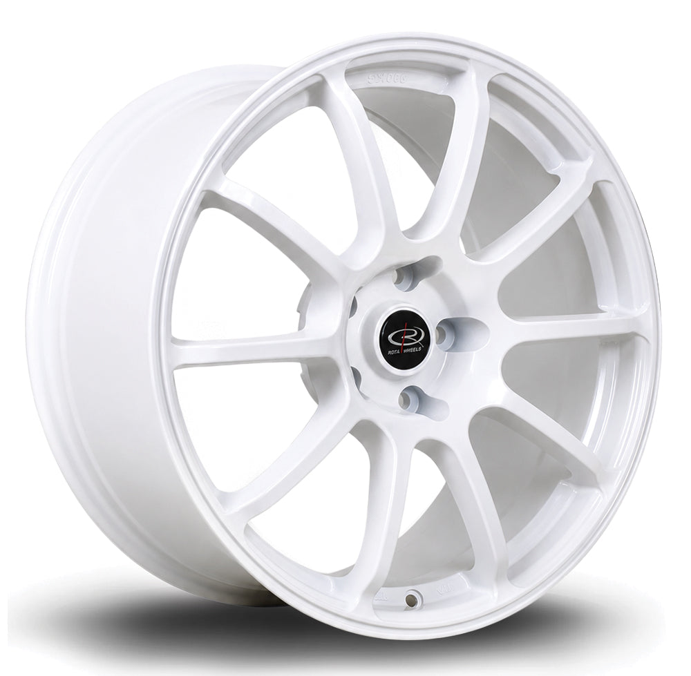 Rota Force2, 18 x 9 inch, 5x114 PCD, ET42 in White, Single Wheel