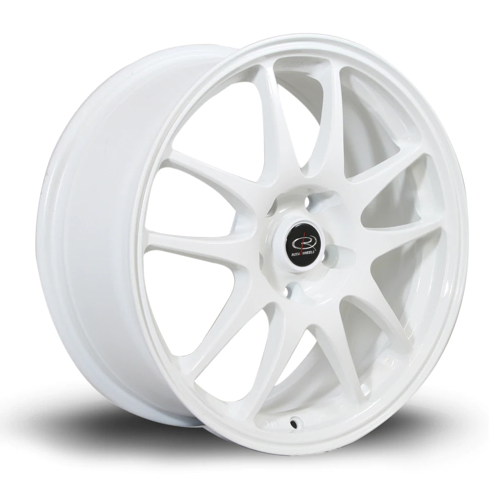 Rota Torque, 17 x 7.5 inch, 5x100 PCD, ET48 in White, Single Rim