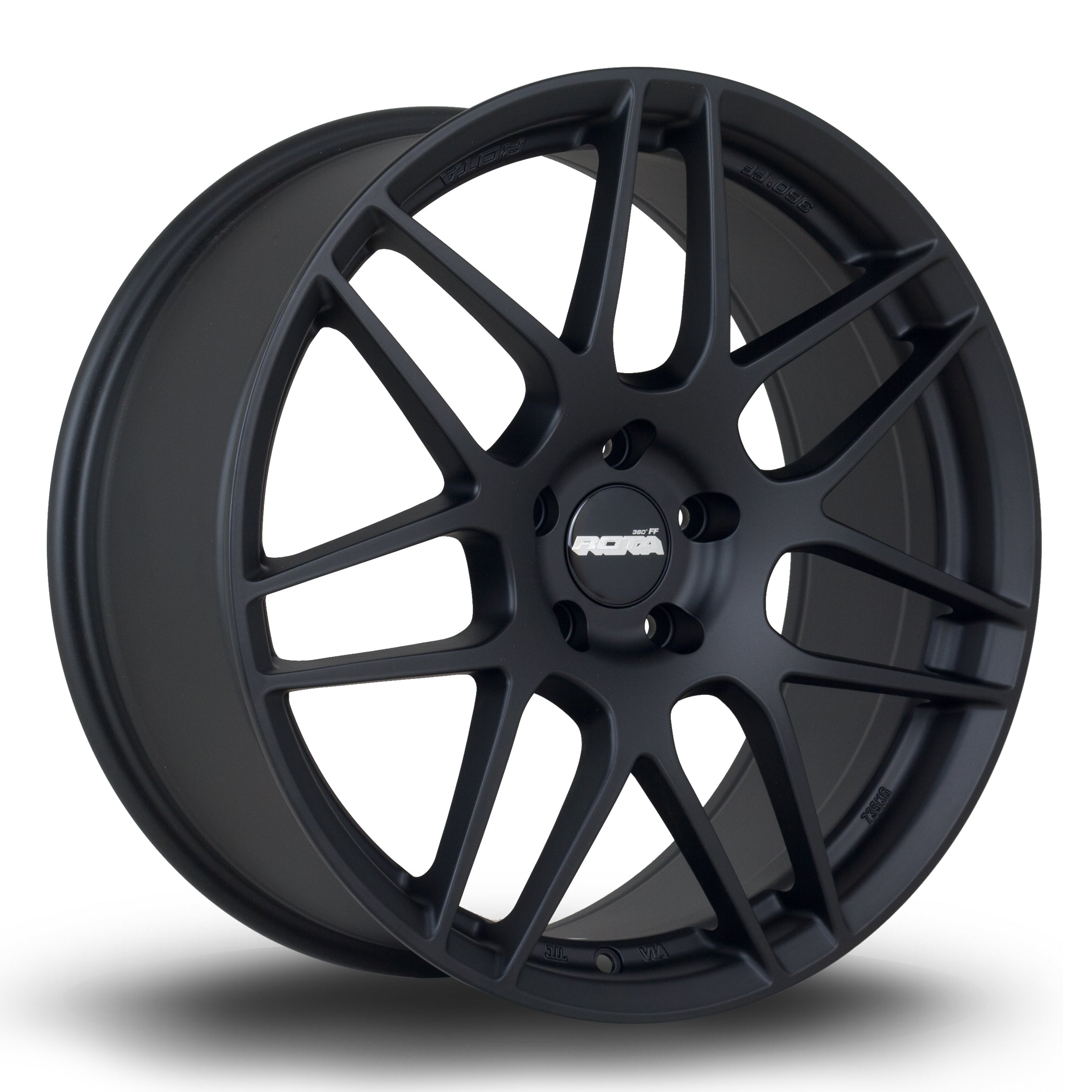 Rota FF01, 19 x 8.5 inch, 5x112 PCD, ET45 in Flat Black 2, Single Wheel