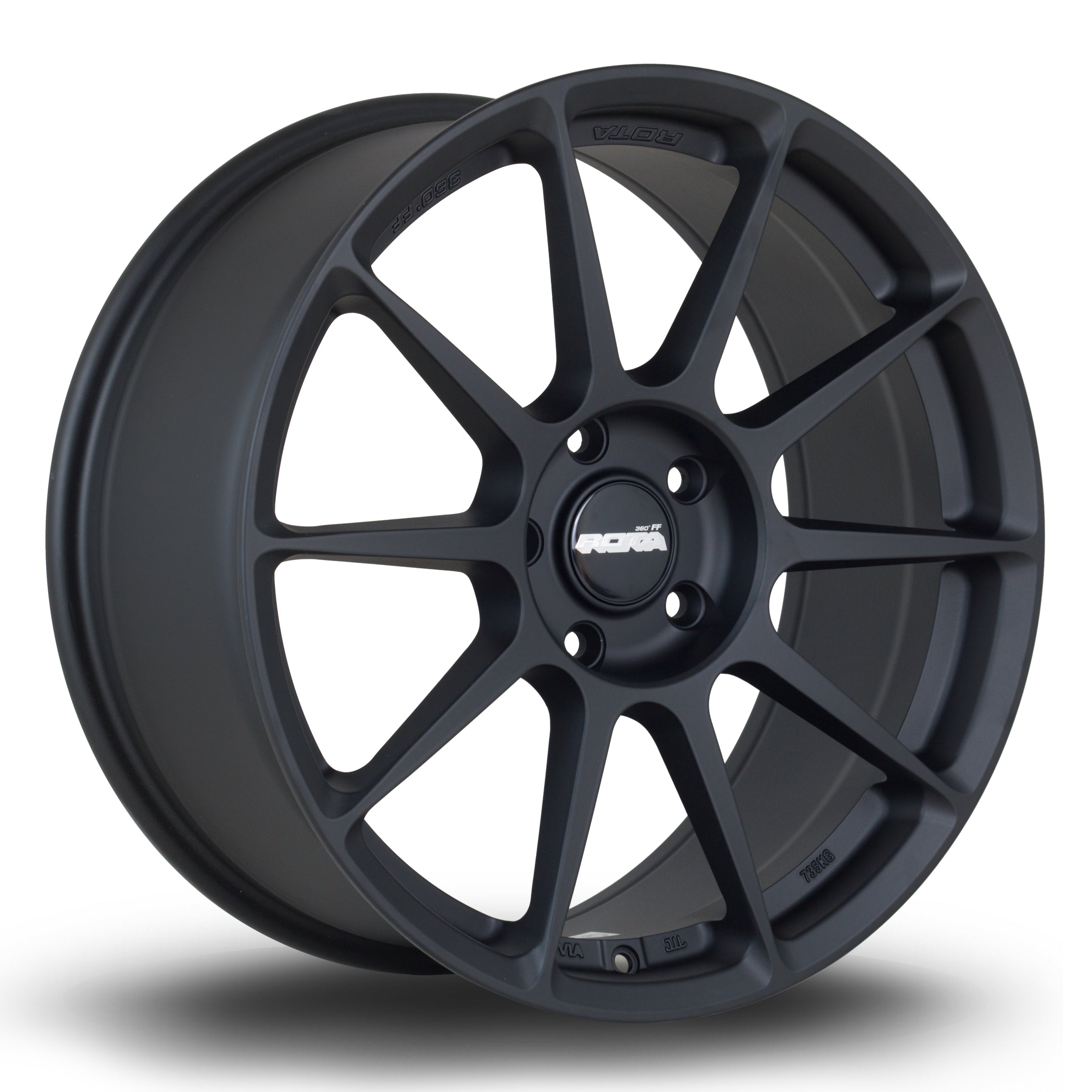 Rota FF03, 19 x 8.5 inch, 5x120 PCD, ET45 in Flat Black 2, Single Wheel