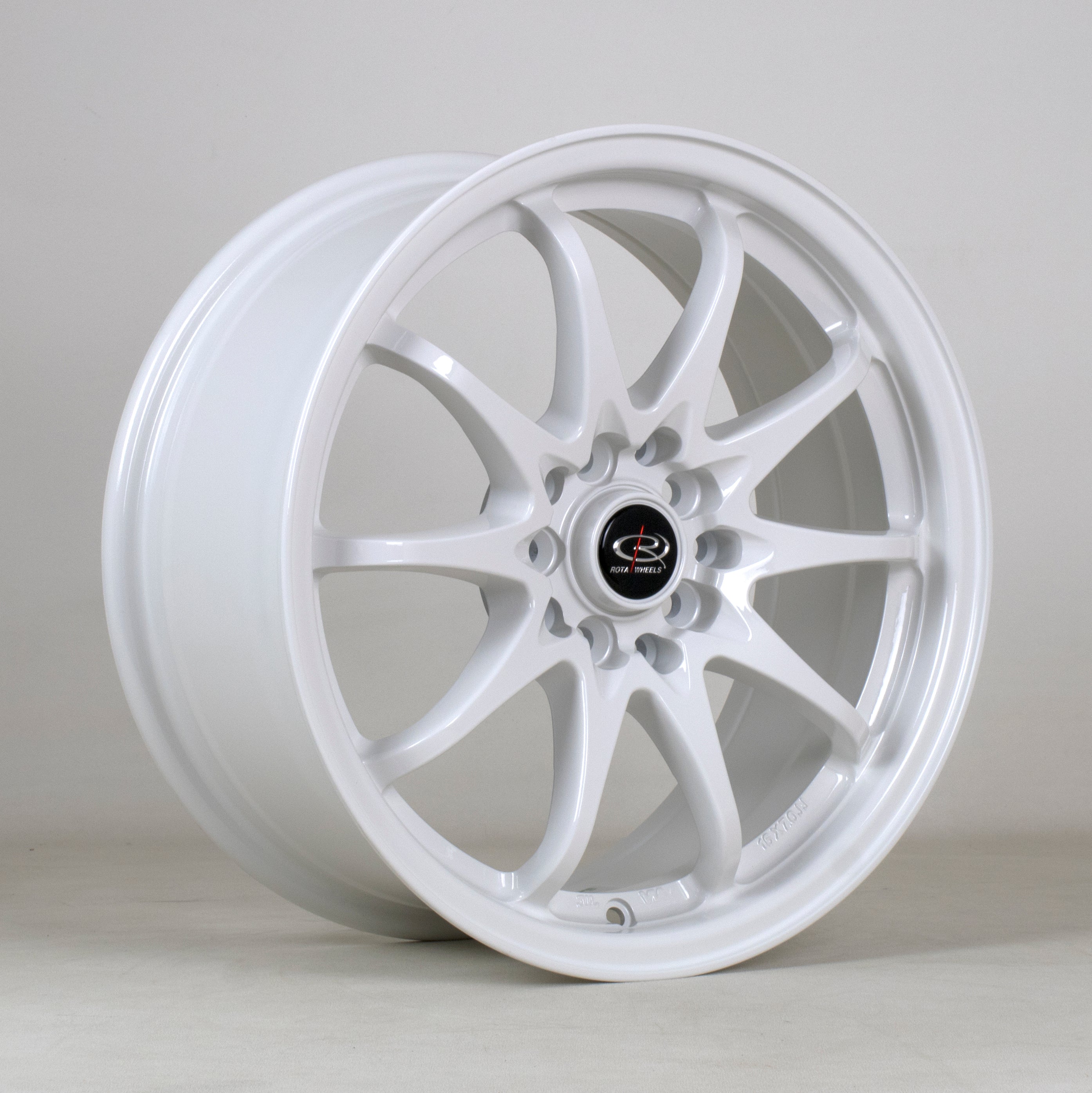 Rota Fighter, 16 x 7 inch, 4x100/4x114 PCD, ET40 in White, Single Wheel