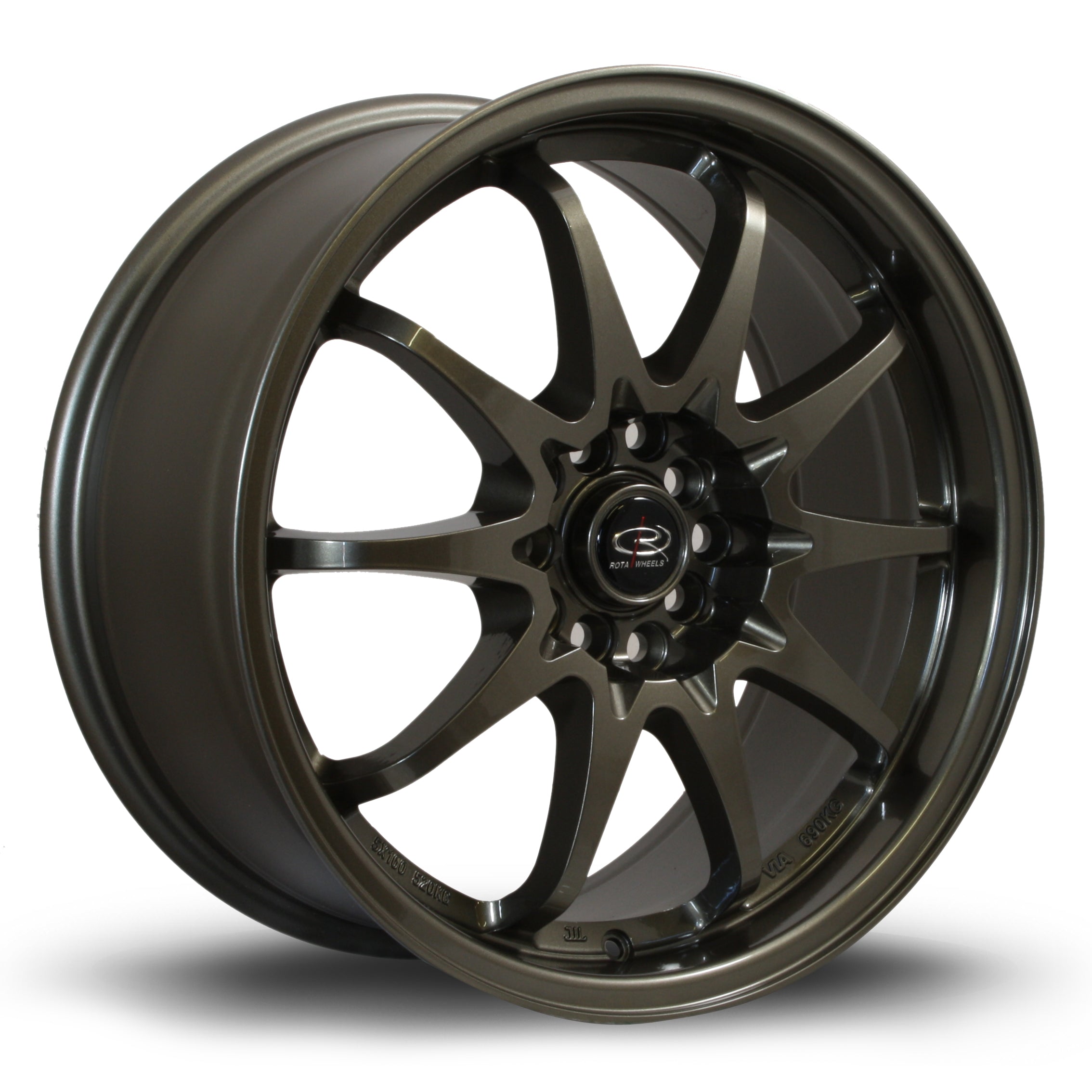 Rota Fighter, 17 x 8 inch, 5x100/5x114 PCD, ET48 in Bronze, Single Wheel