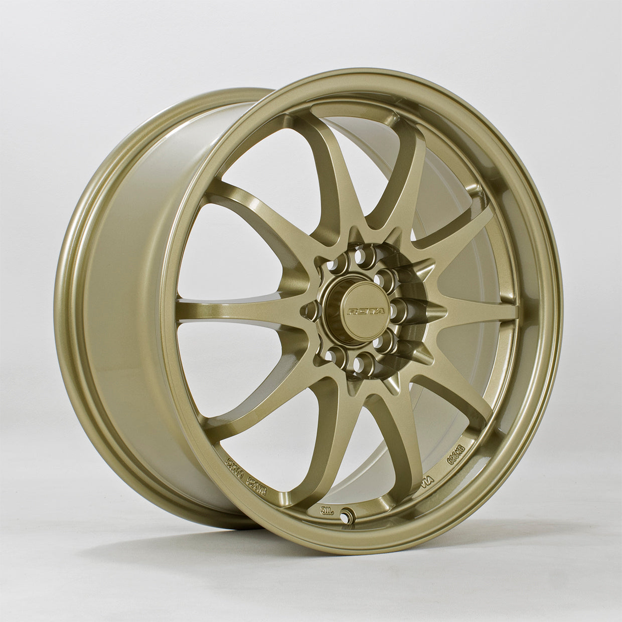 Rota Fighter, 17 x 8 inch, 5100~5114 PCD, et48 in Gold Single Rim