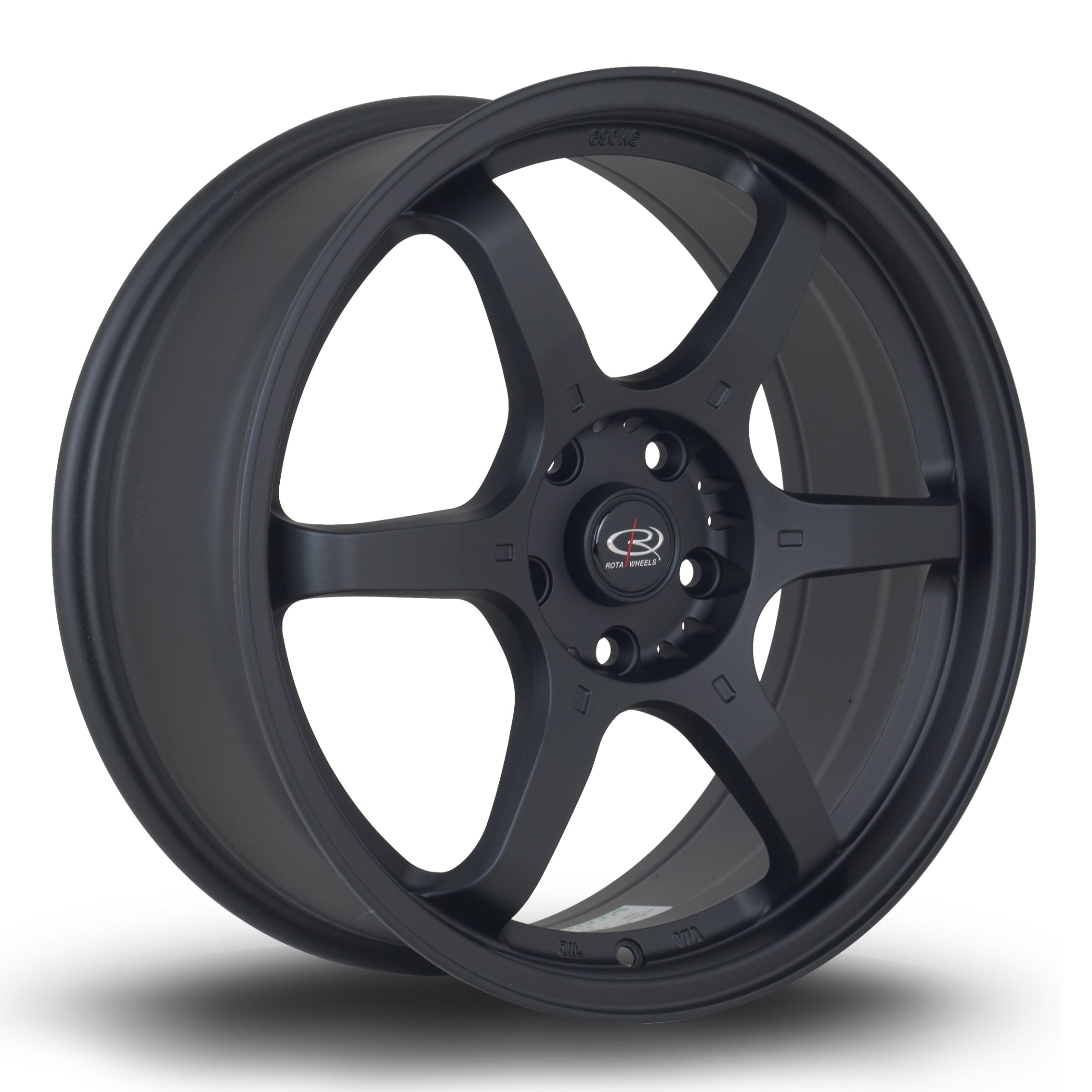Rota GR6, 18 x 7.5 inch, 5x114 PCD, ET45 in Flat Black 2, Single Wheel
