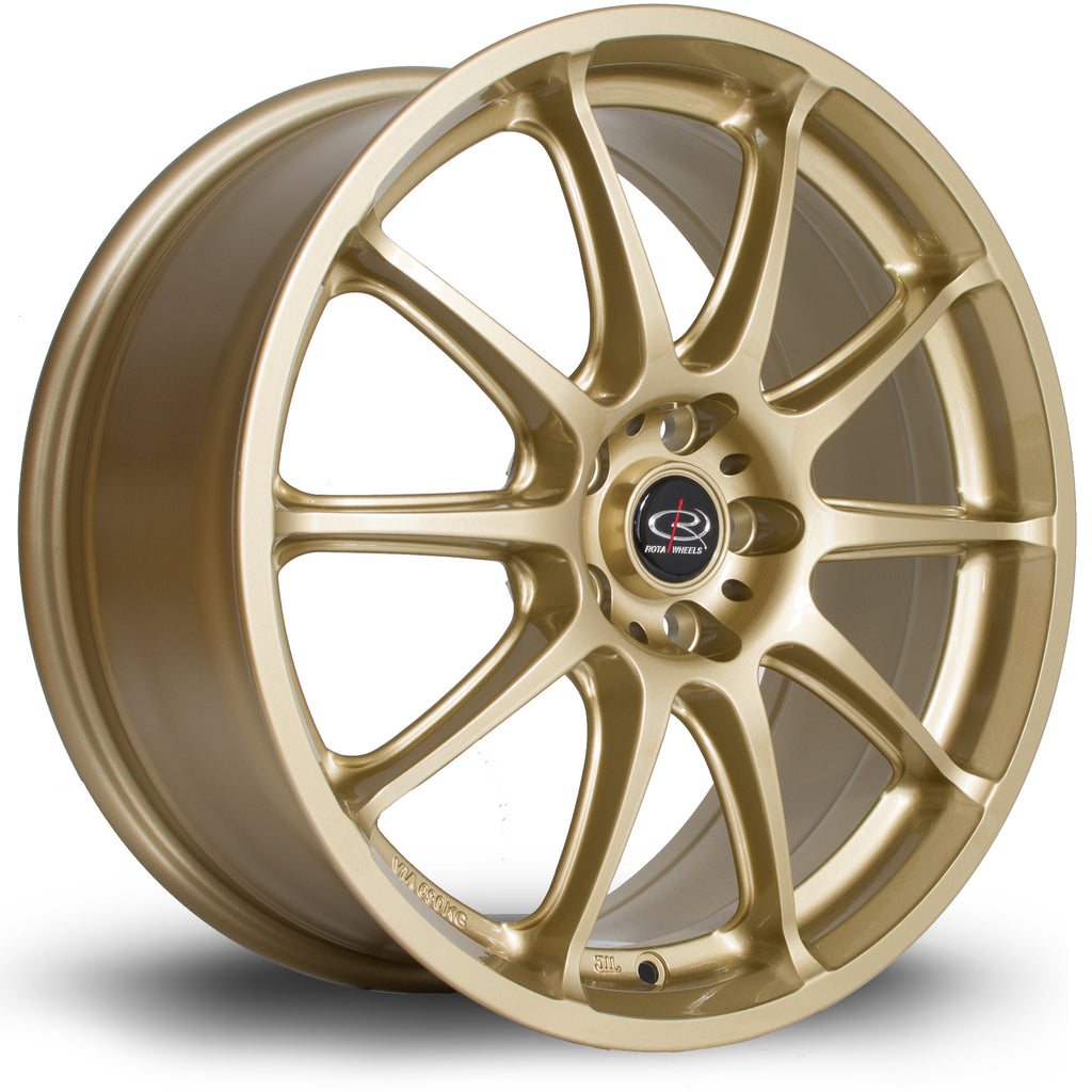 Rota Gra, 17 x 7.5 inch, 5x100 PCD, ET48 in Gold, Single Wheel