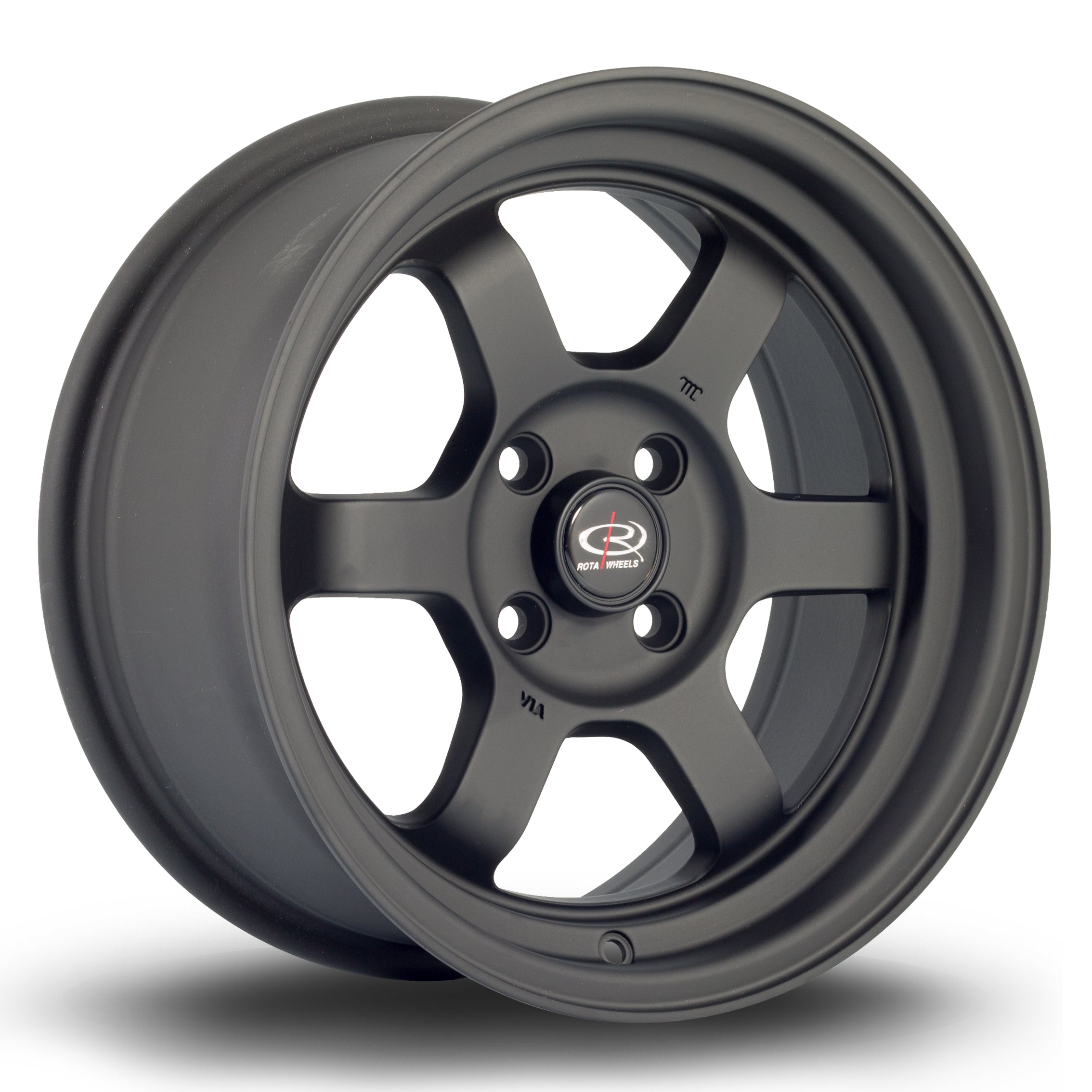Rota Grid-V, 15 x 7 inch, 4x100 PCD, ET20 in Flat Black 2, Single Wheel