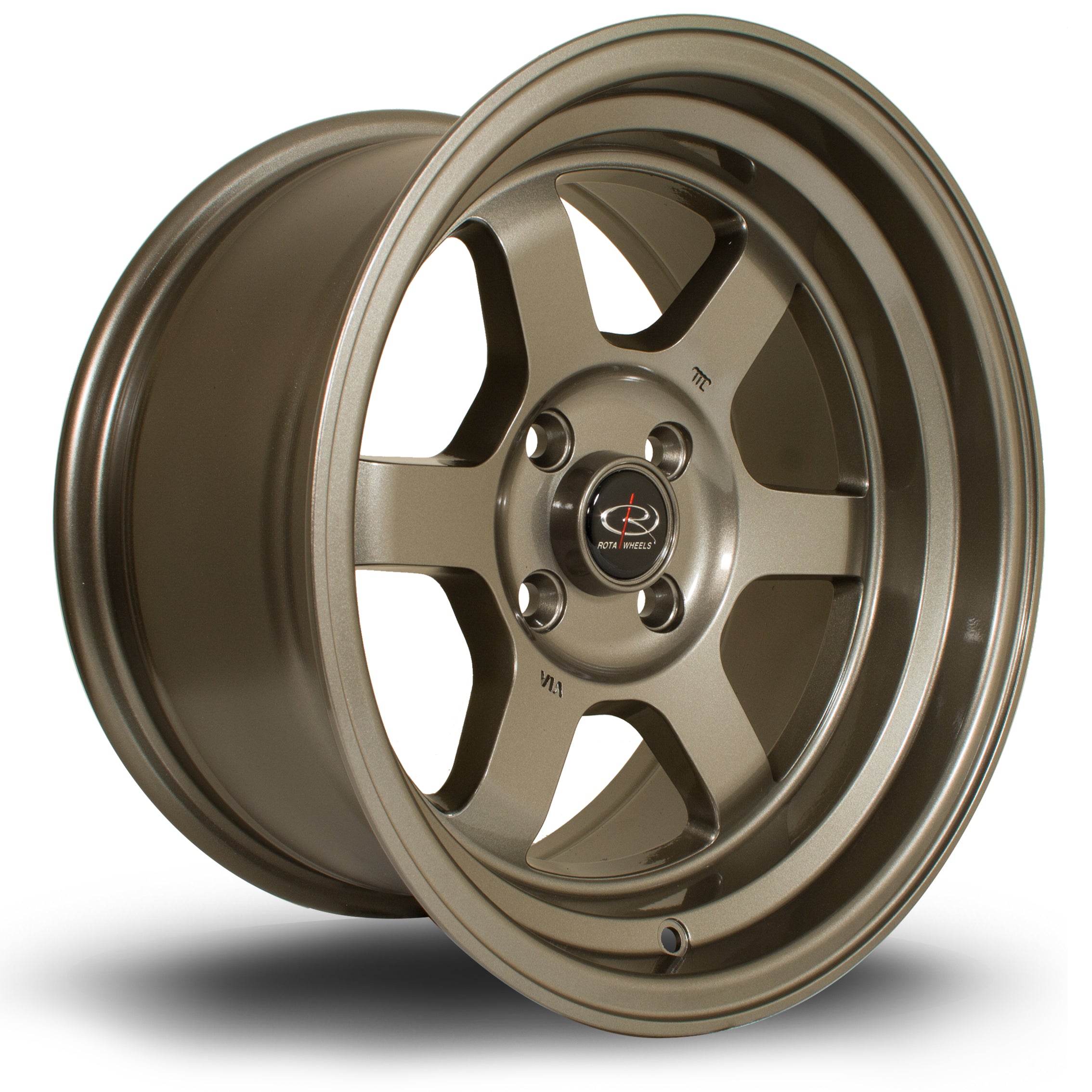 Rota Grid-V, 15 x 8 inch, 4x100 PCD, ET0 in Bronze, Single Wheel