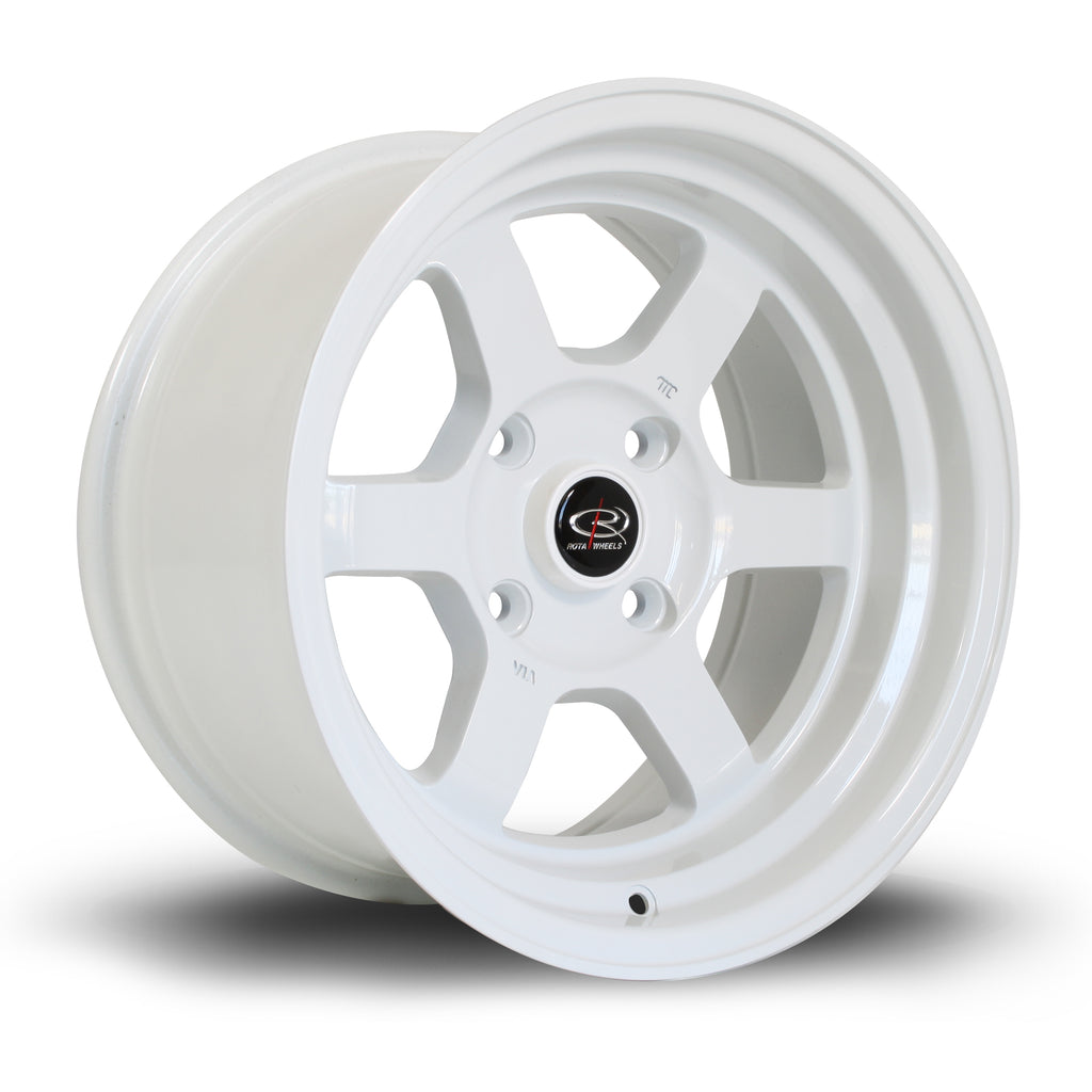 Rota Grid-V, 15 x 8 inch, 4x114 PCD, ET0 in White, Single Wheel