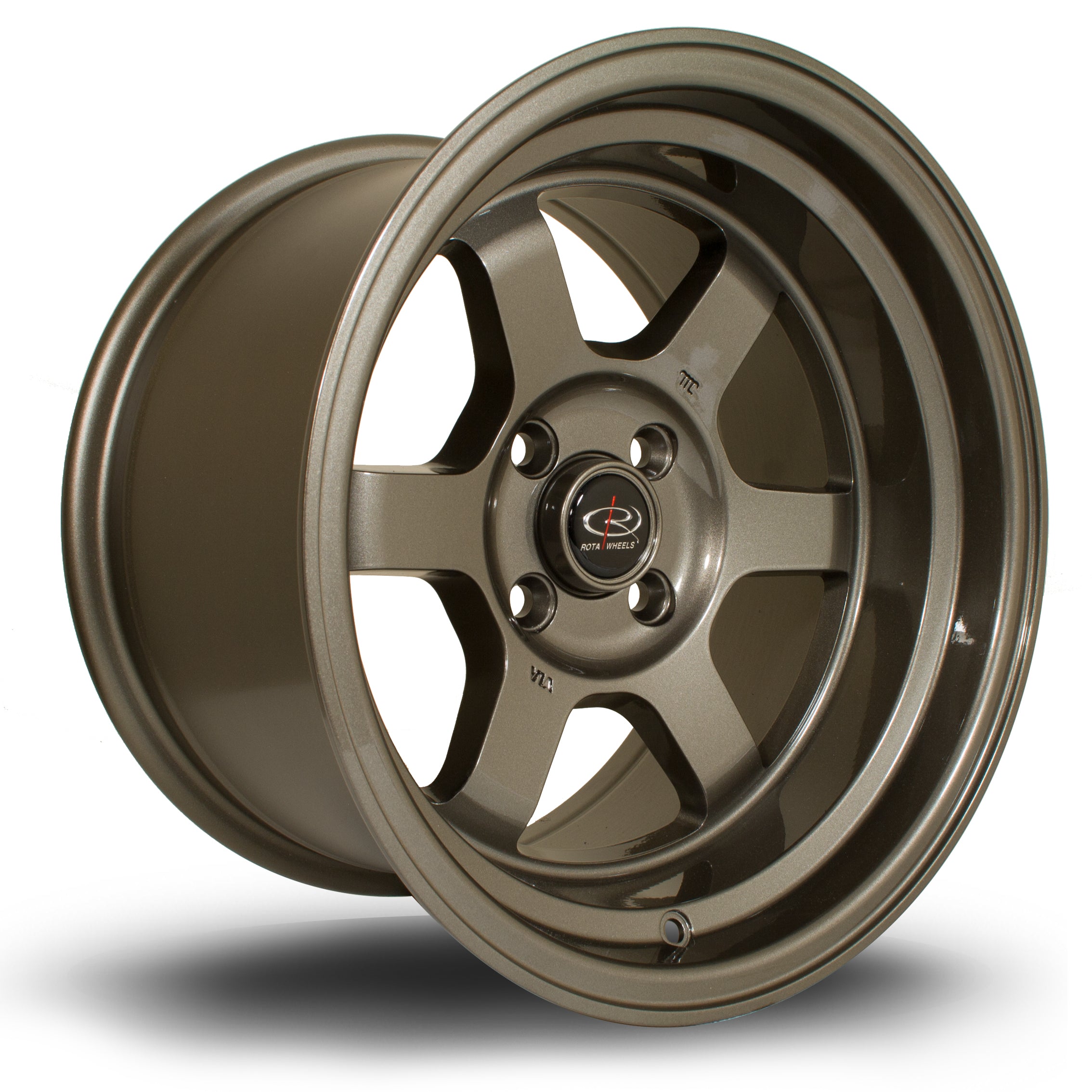 Rota Grid-V, 15 x 9 inch, 4x100 PCD, ET0 in Bronze, Single Wheel