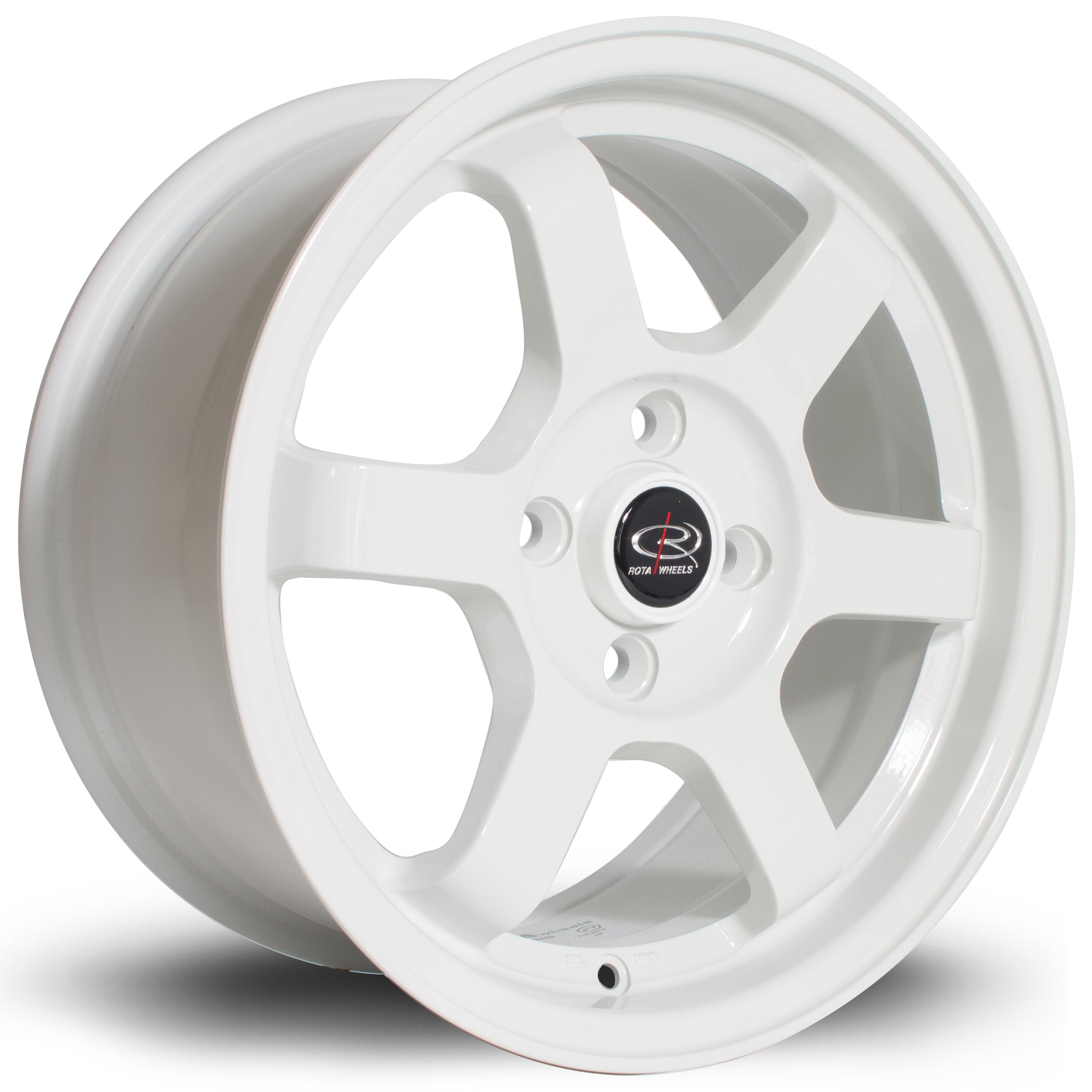 Rota Grid, 15 x 7 inch, 4x100 PCD, ET40 in White, Single Wheel
