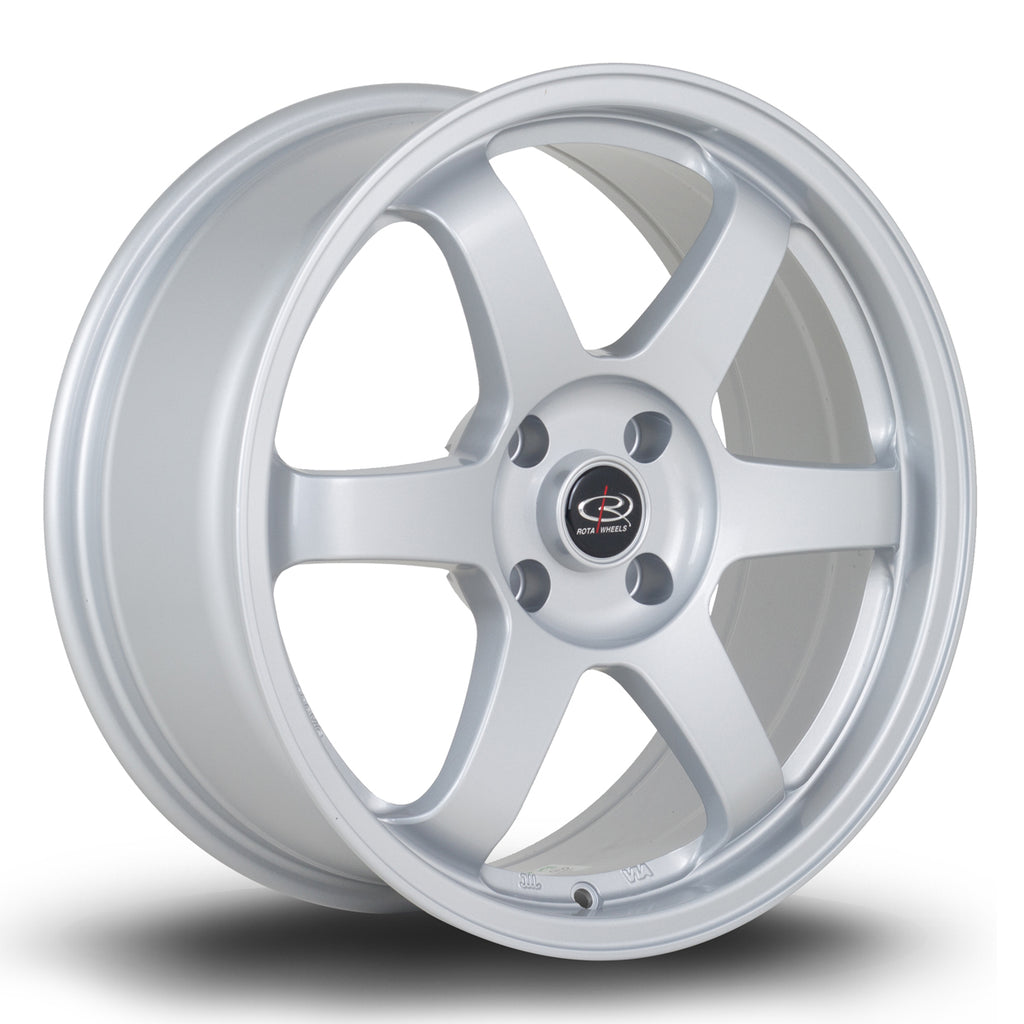 Rota Grid, 17 x 7.5 inch, 4x108 PCD, ET25 in Silver, Single Wheel