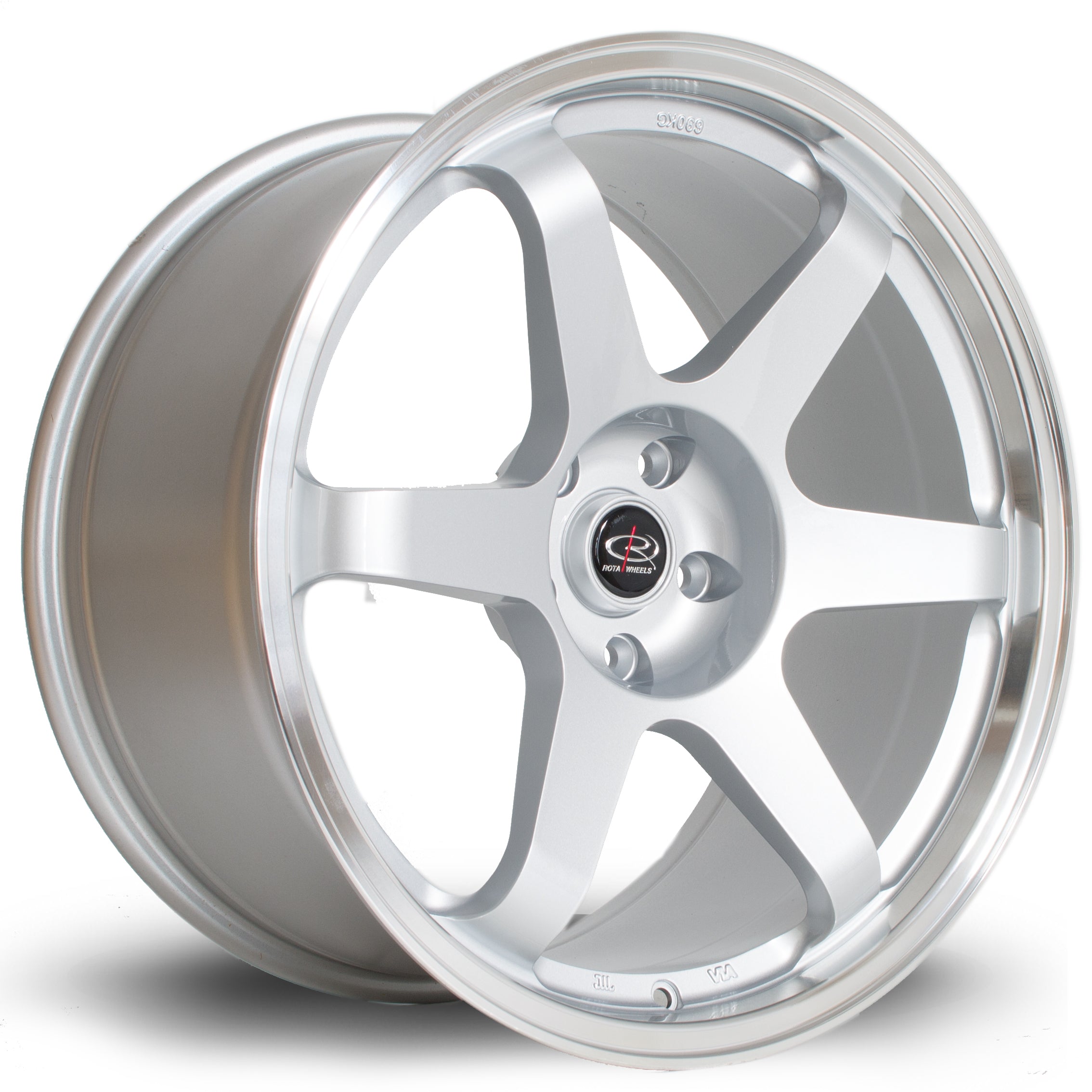 Rota Grid, 19 x 9.5 inch, 5x114 PCD, ET20 in Silver with Polished Lip, Single Wheel