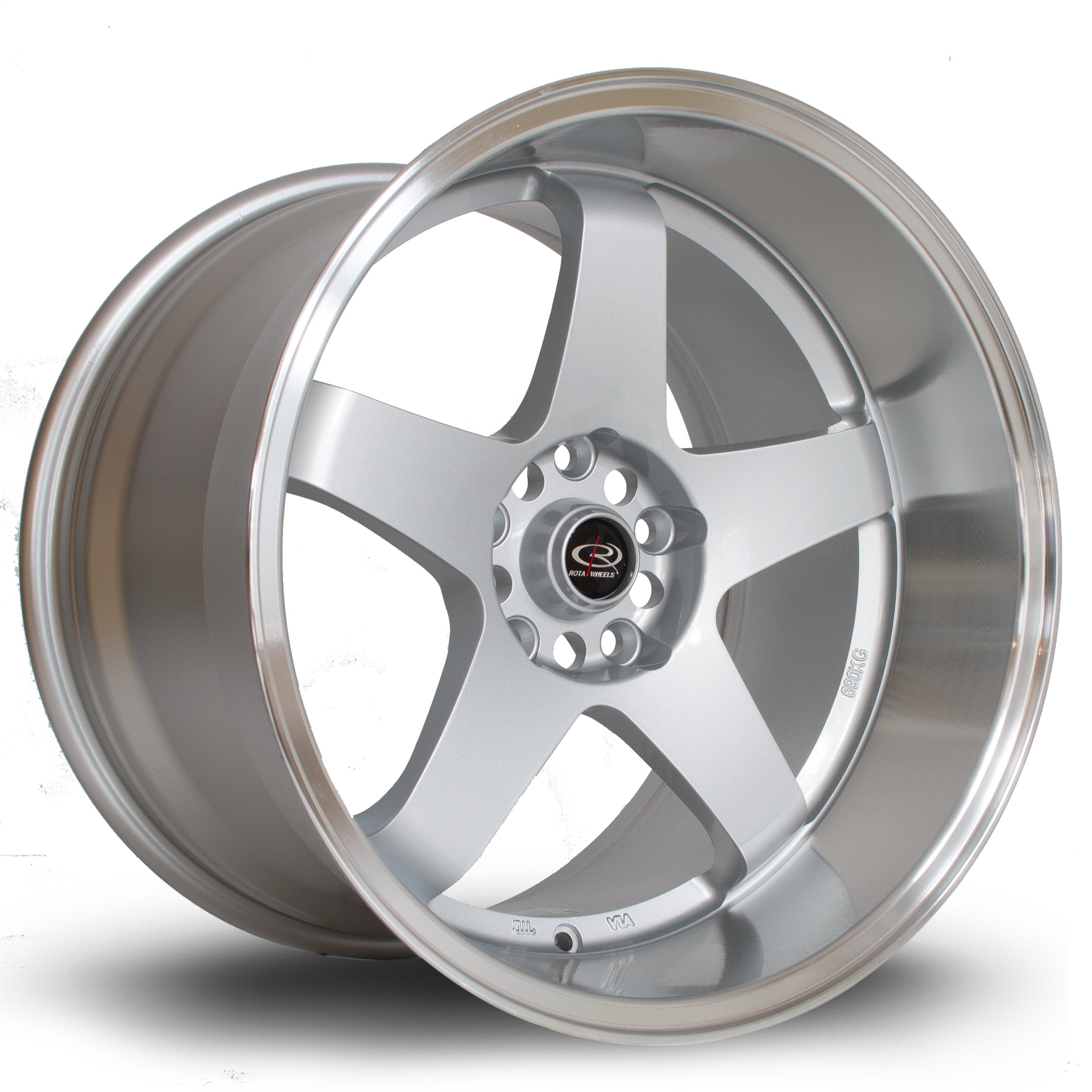 Rota GTR-D, 18 x 12 inch, 5x114 PCD, ET20 in Silver with Polished Lip, Single Wheel