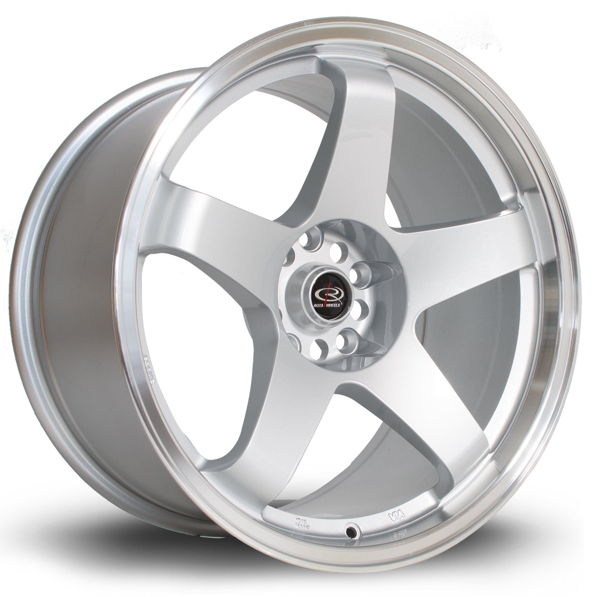 Rota GTR, 18 x 9.5 inch, 5x114 PCD, ET12 in Silver with Polished Lip, Single Wheel