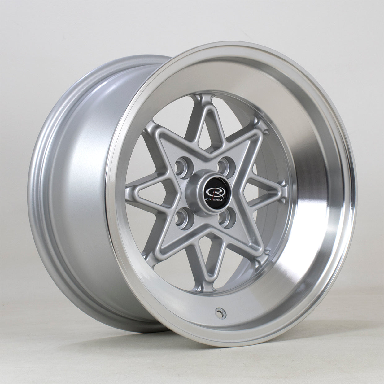 Rota Hachi, 15 x 8 inch, 4x100 PCD, ET0 in Silver with Polished Lip, Single Wheel