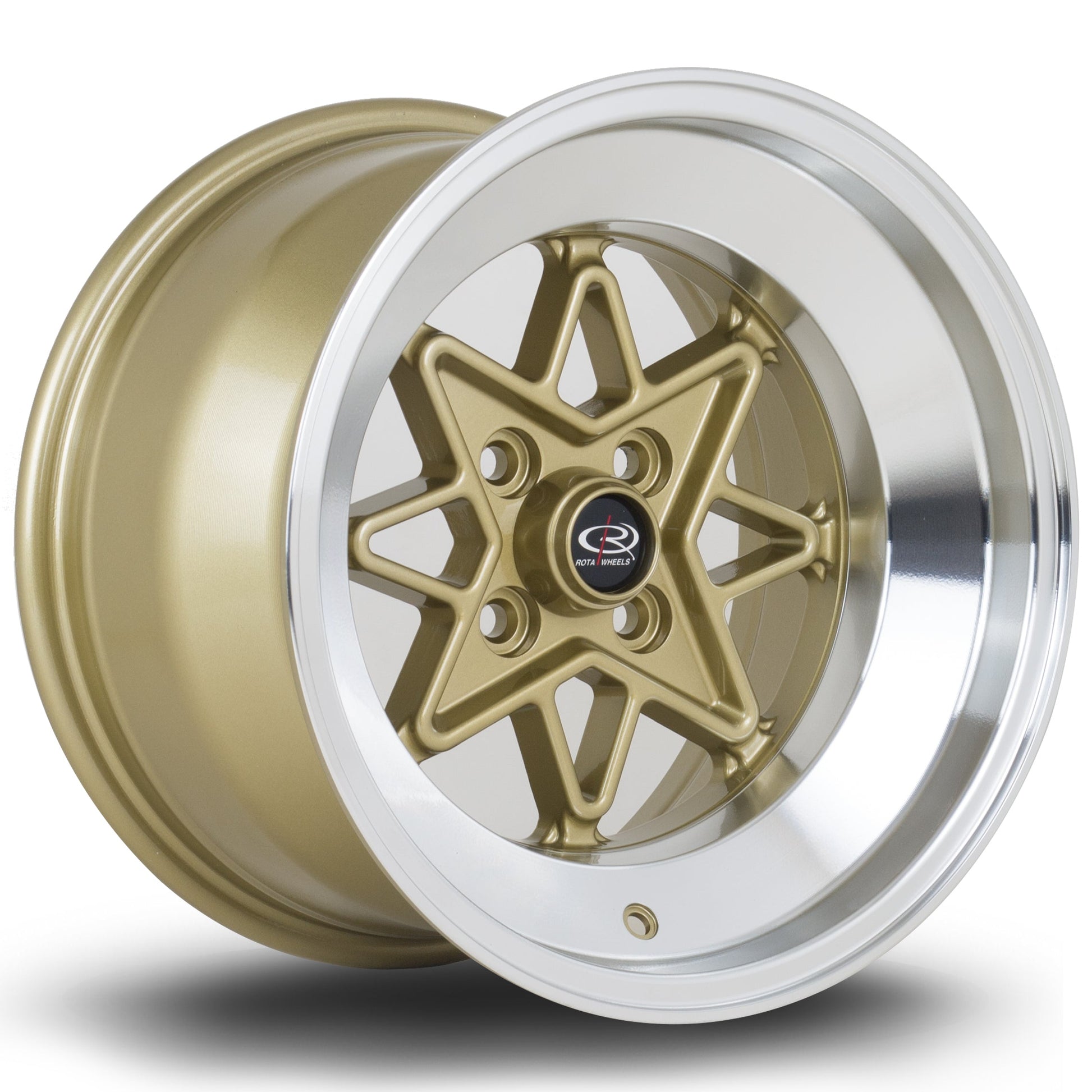 Rota HACHI, 15 x 9 inch,4X114.3 PCD,ET0, GOLD W/ POLISHED LIP - Rotashop