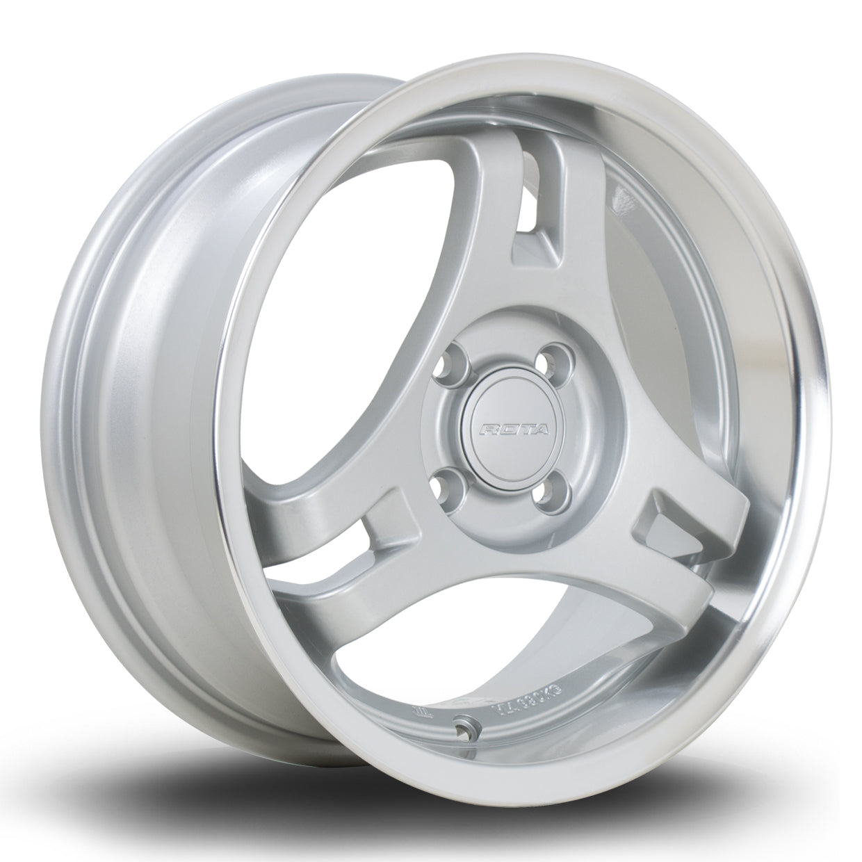 Rota HM3, 15 x 7 inch, 4x100 PCD, ET40 in Silver with Polished Lip, Single Wheel