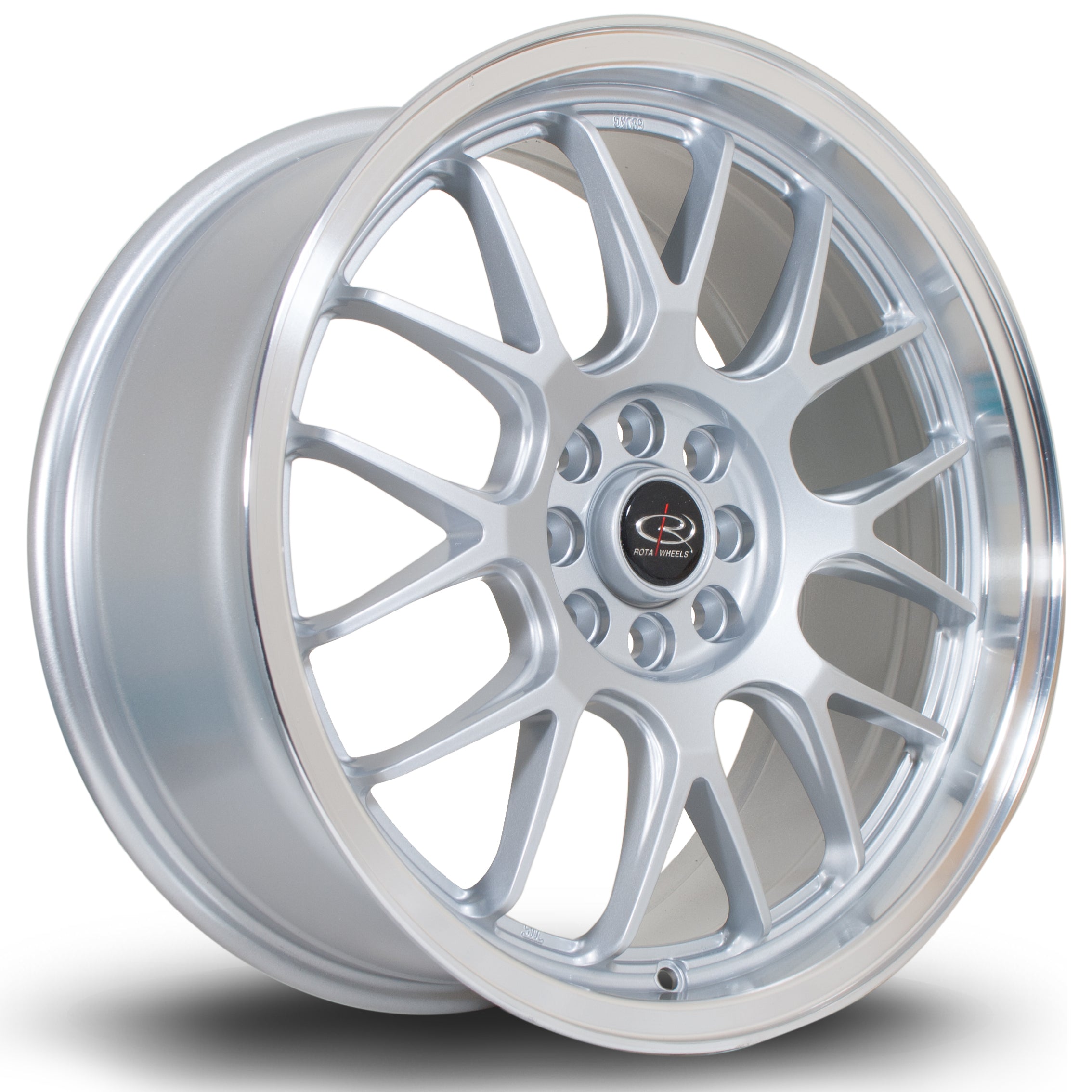 Rota MXR, 17 x 7.5 inch, 4x108/4x100 PCD, ET40 in Silver with Polished Lip, Single Wheel