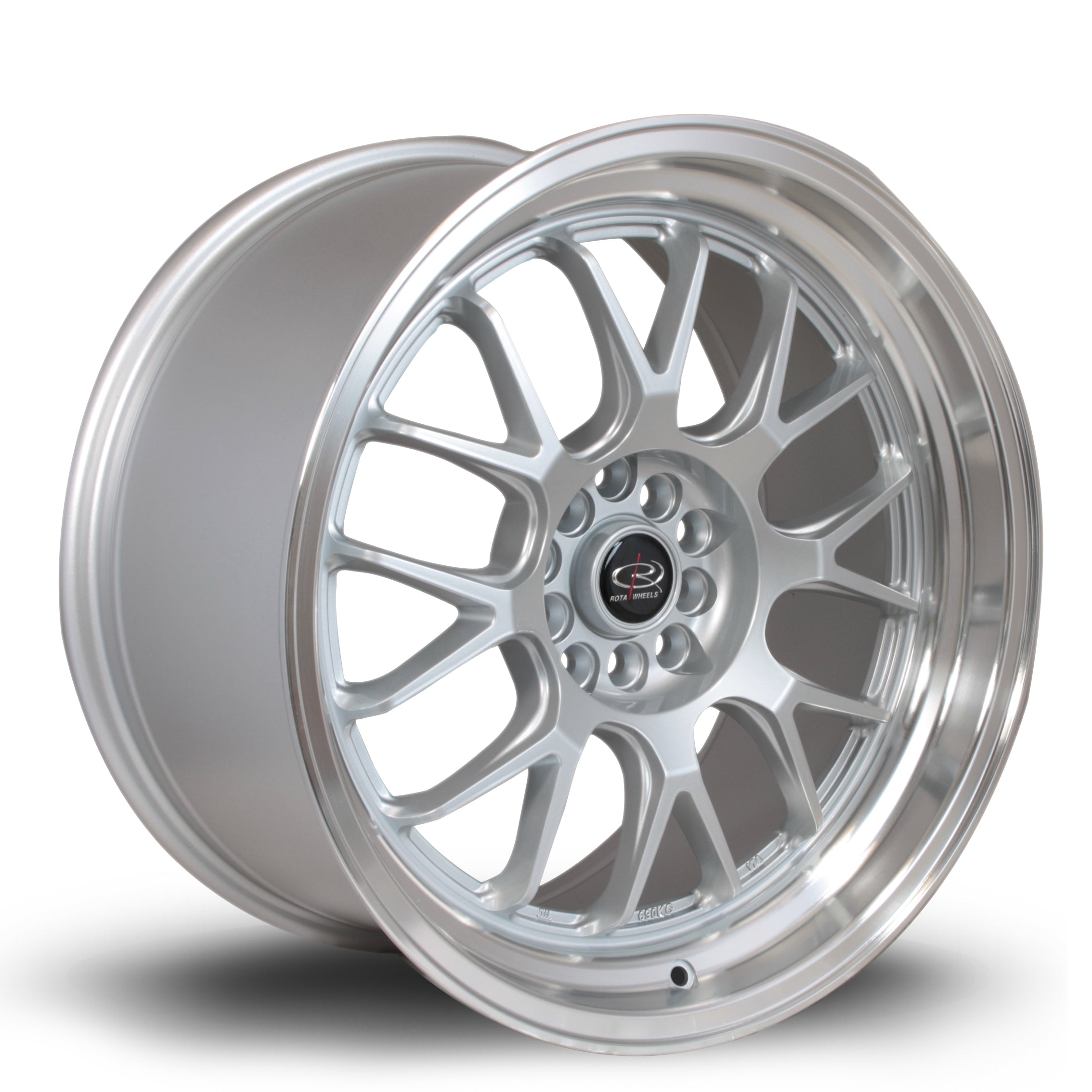 Rota MXR, 18 x 9.5 inch, 5x114/5x100 PCD, ET38 in Silver with Polished Lip, Single Wheel