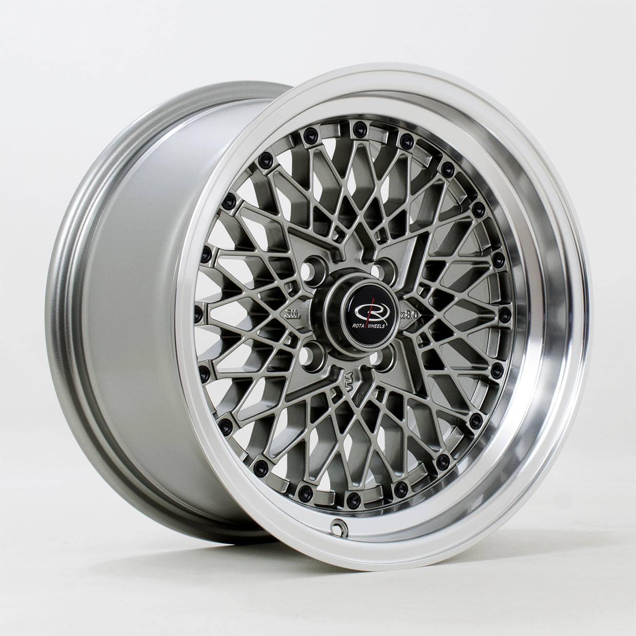 Rota Rim Clock Rota OSMesh, 15 x 8 inch, 4100 PCD, et20 in RLSteelgrey Single Rim ...