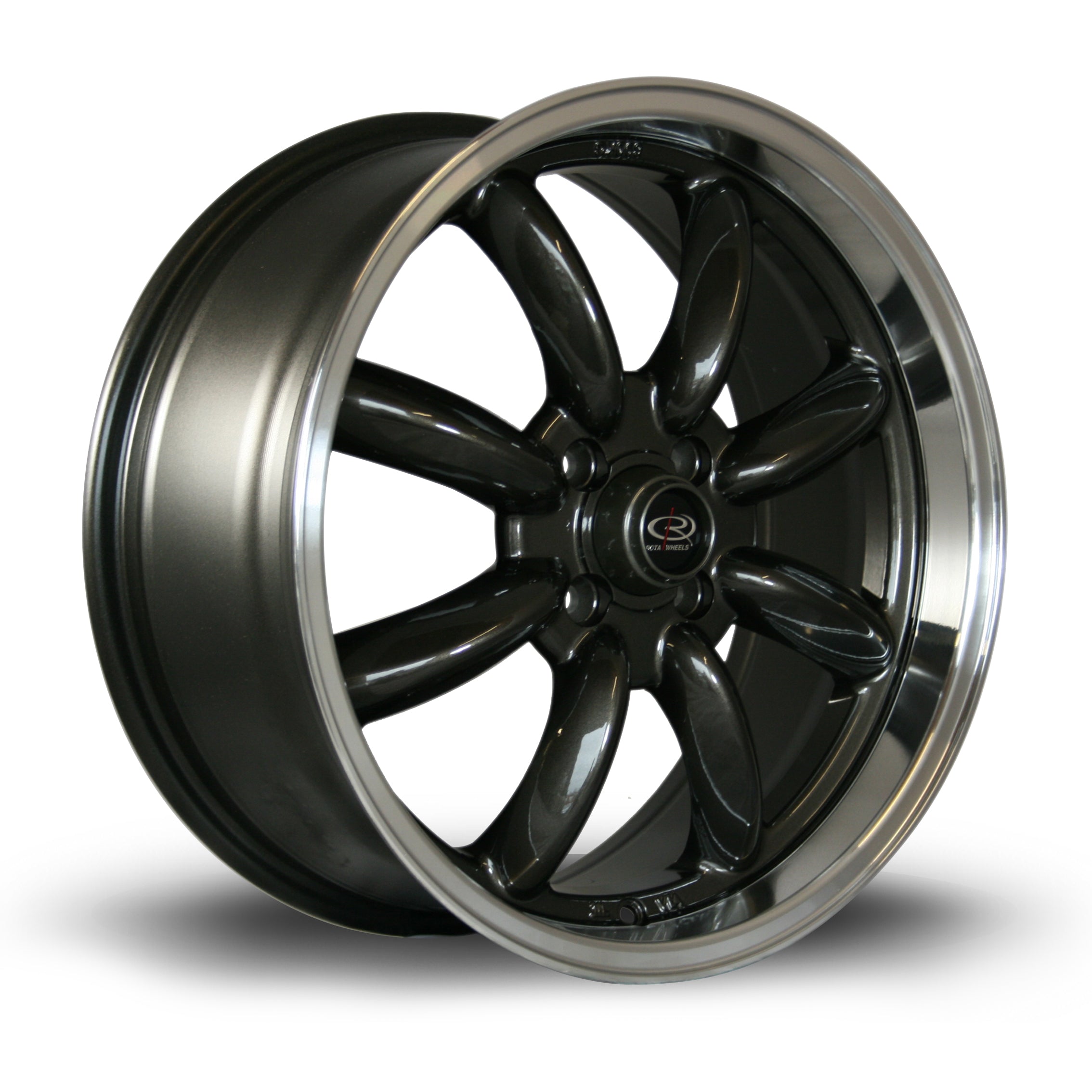 Rota RB, 17 x 7.5 inch, 4x100 PCD, ET45 in Gunmetal with Polished Lip, Single Wheel