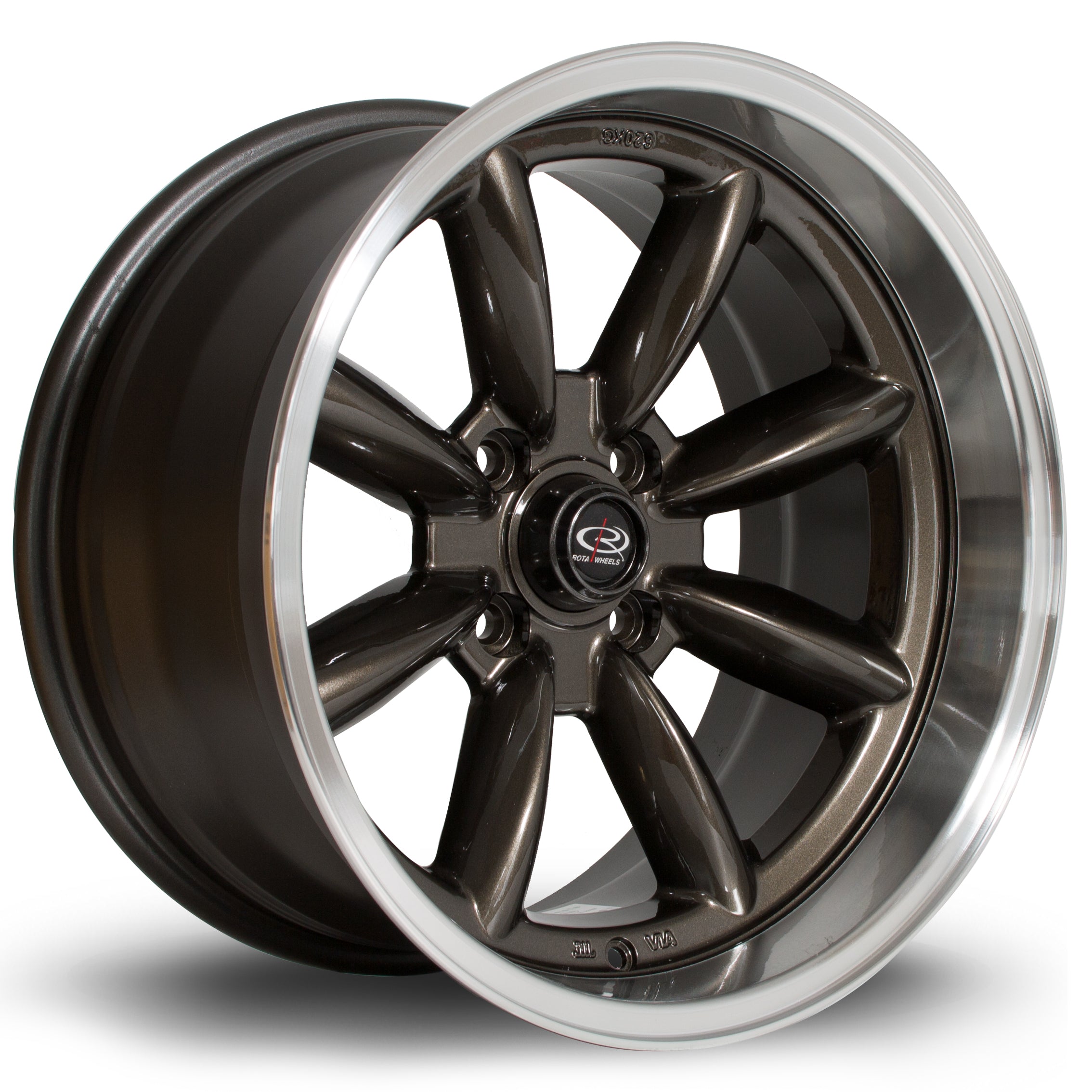 Rota RBX, 17 x 9 inch, 4x114 PCD, ET-13 in Gunmetal with Polished Lip, Single Wheel