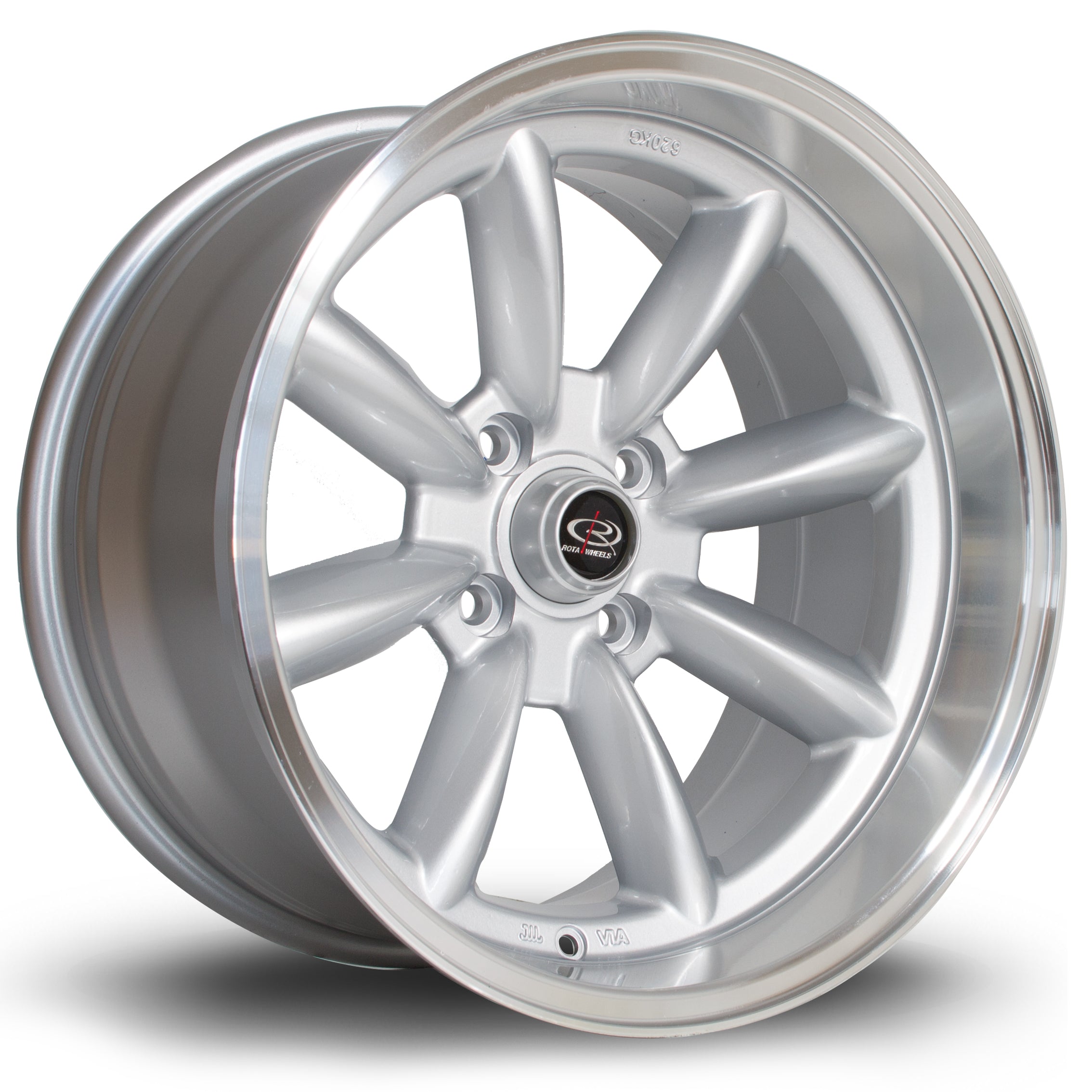Rota RBX, 17 x 9 inch, 4x114 PCD, ET-13 in Silver with Polished Lip, Single Wheel