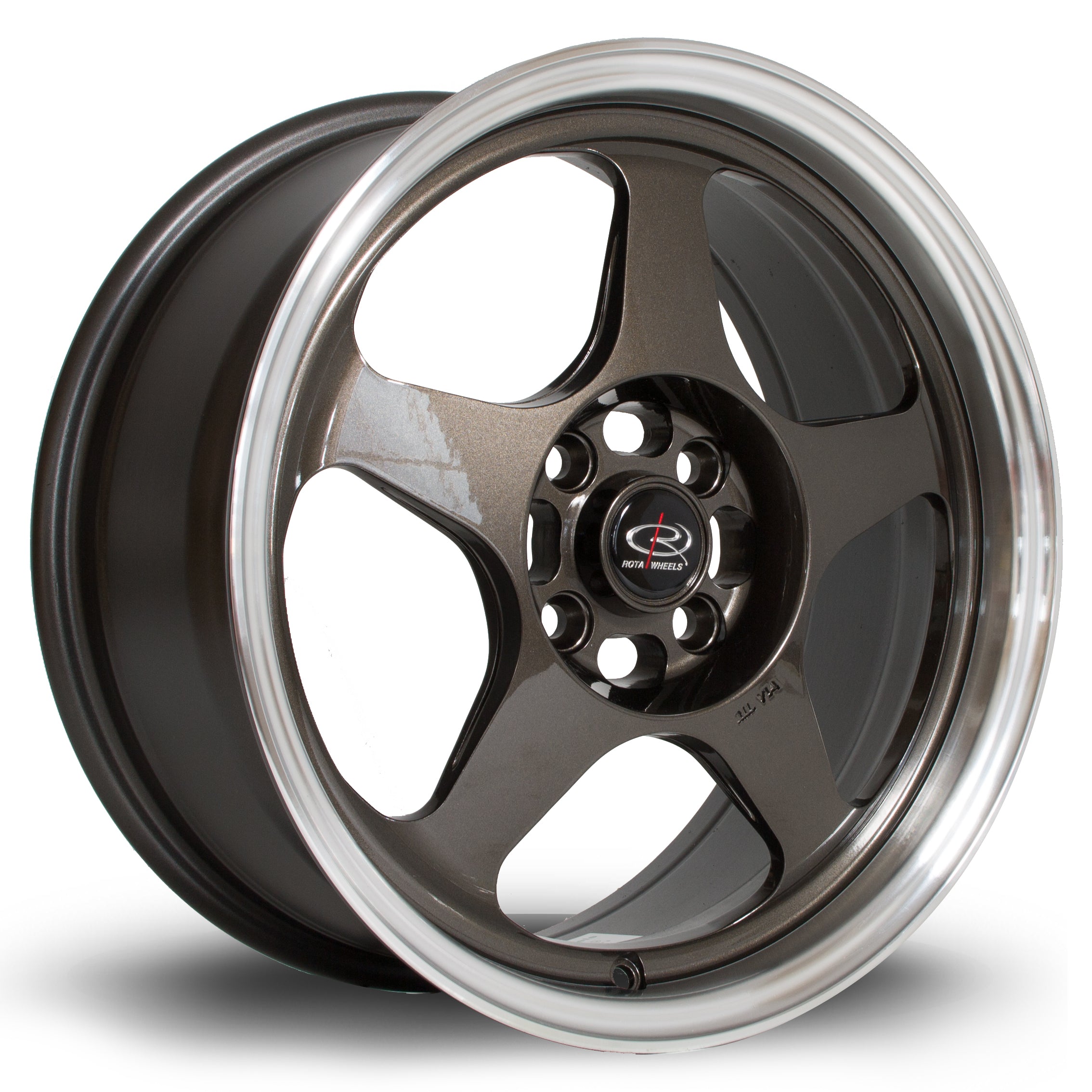 Rota Slip, 16 x 7 inch, 4x100 PCD, ET40 in Gunmetal with Polished Lip, Single Wheel