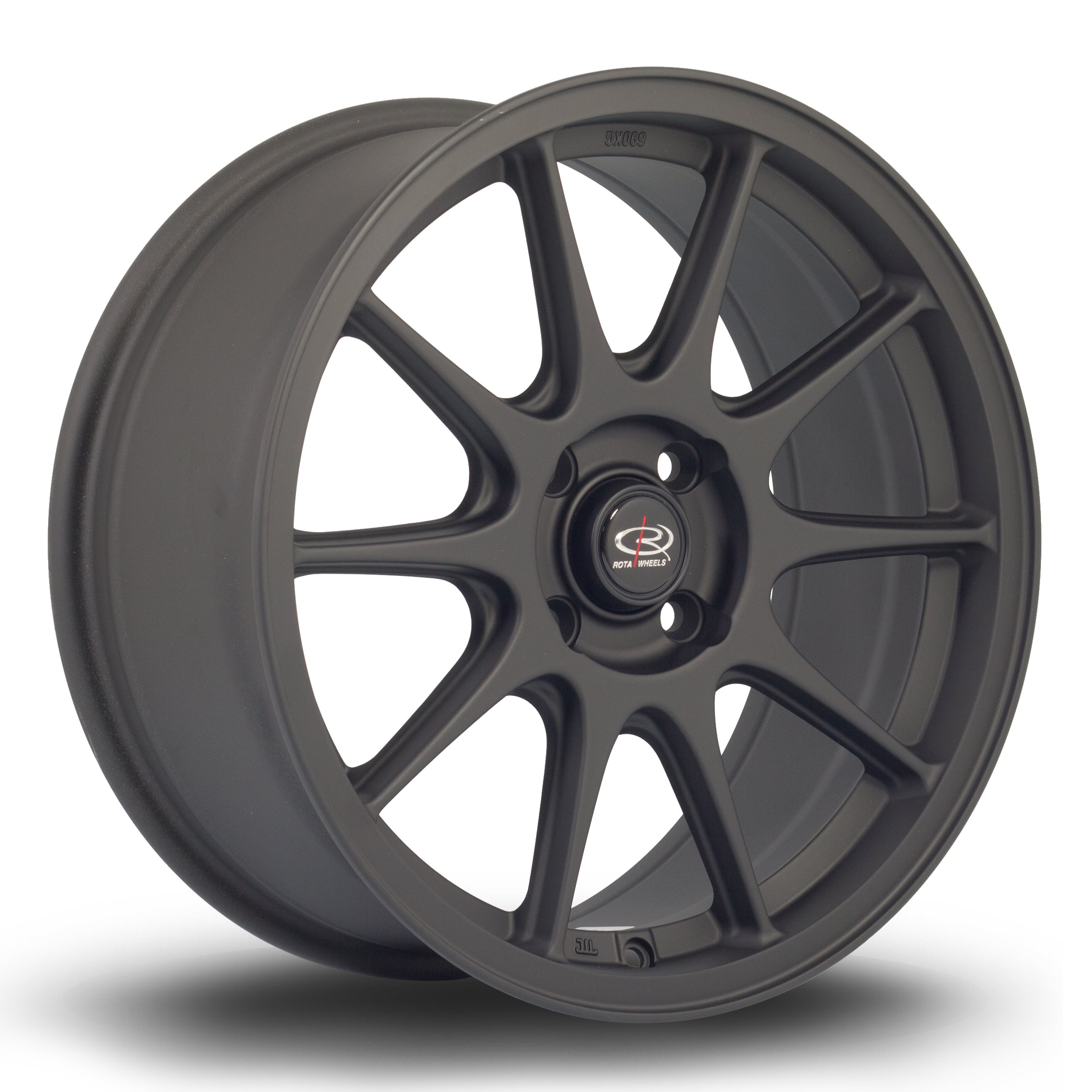Rota Strike, 17 x 7.5 inch, 4x108 PCD, ET40 in Flat Black 2, Single Wheel