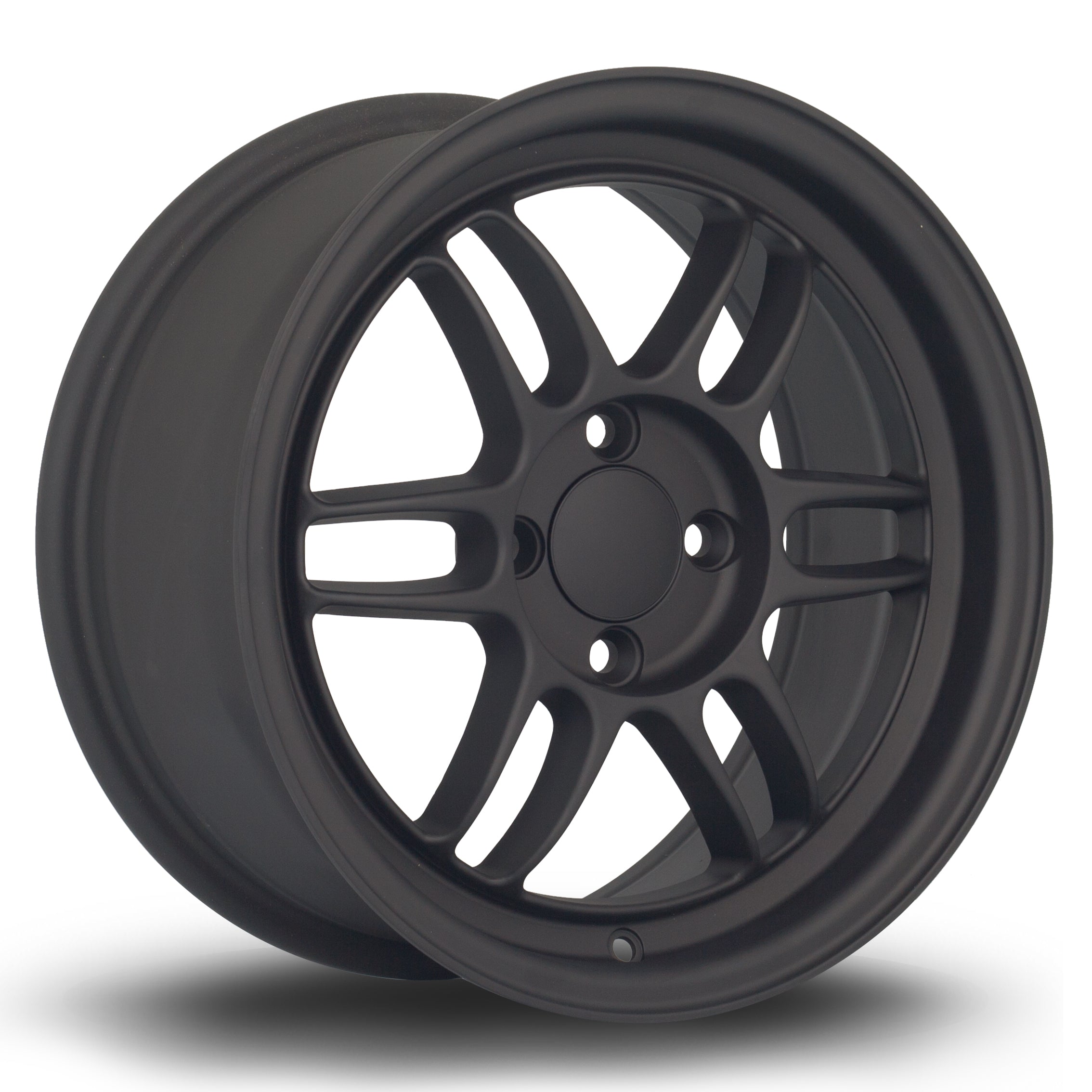 356 Wheels TFS3, 15 x 7 inch, 4x100 PCD, ET38 in Flat Black 2, Single Wheel