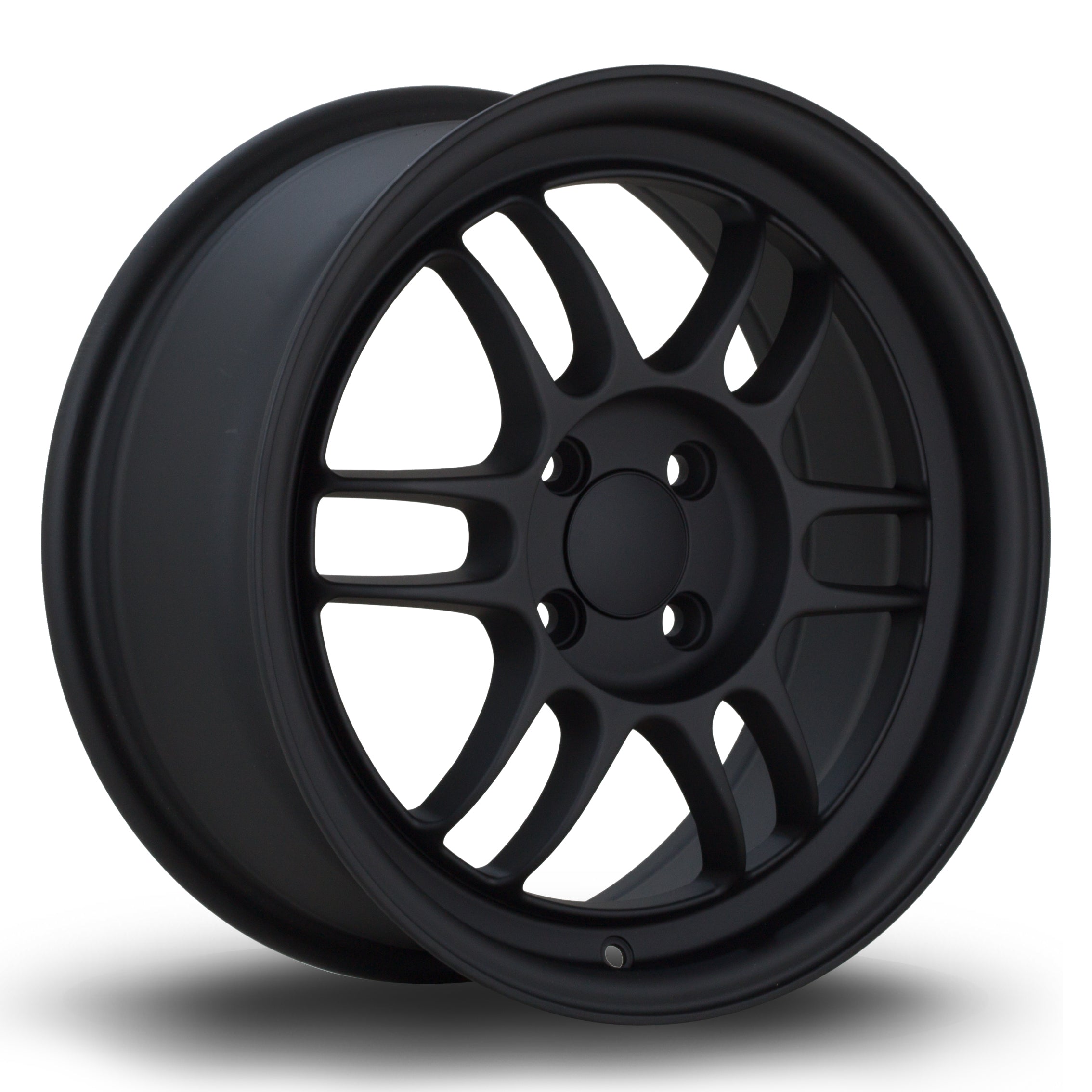 356 Wheels TFS3, 16 x 7 inch, 4x100 PCD, ET38 in Flat Black 2, Single Wheel