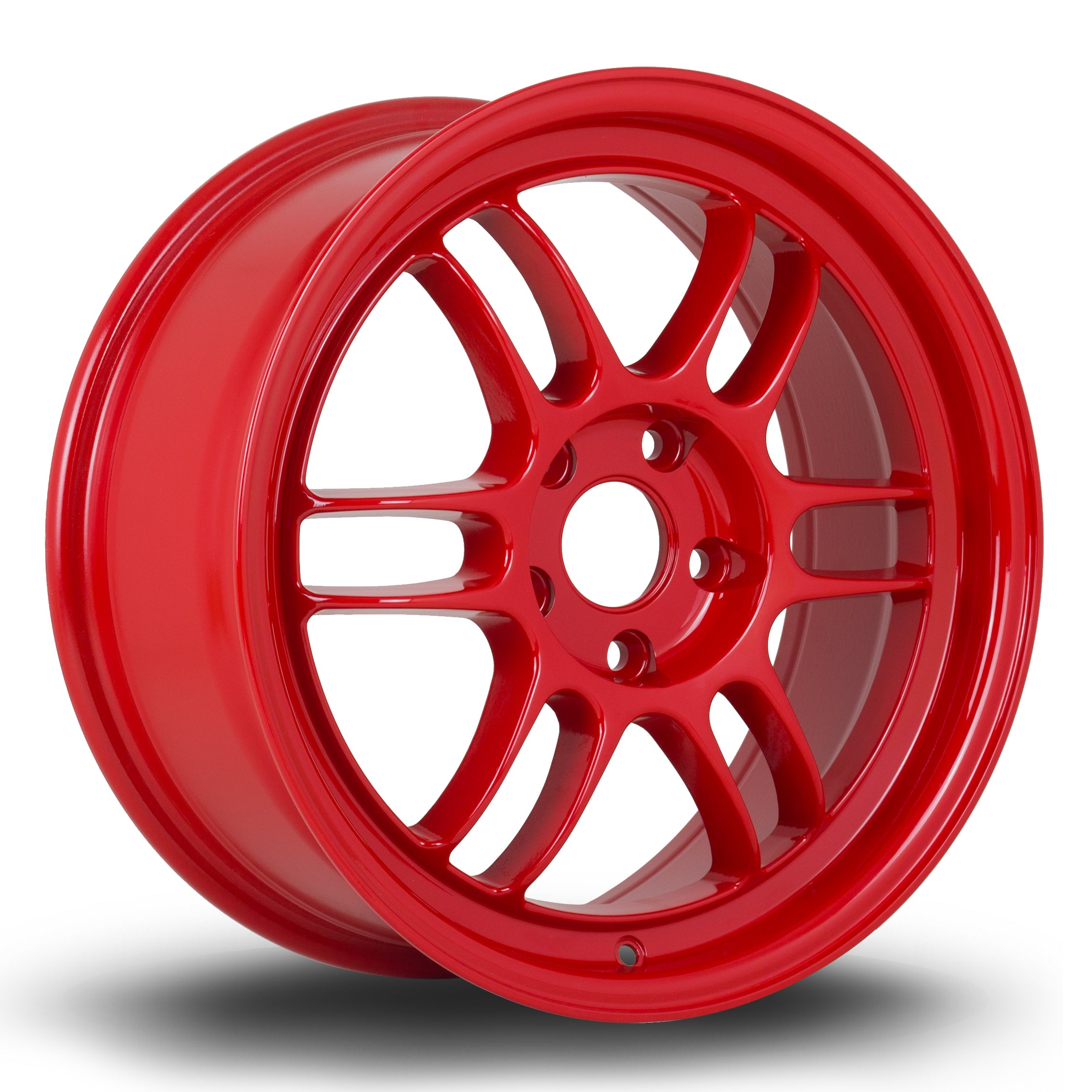 356 Wheels TFS3, 15 x 7 inch, 4x100 PCD, ET38 in Red, Single Rim