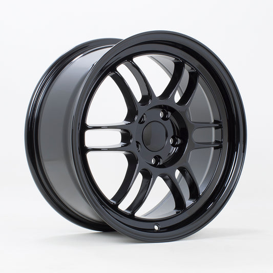 356 Wheels TFS3, 17 x 8 inch, 5114 PCD, et42 in Black Single Rim