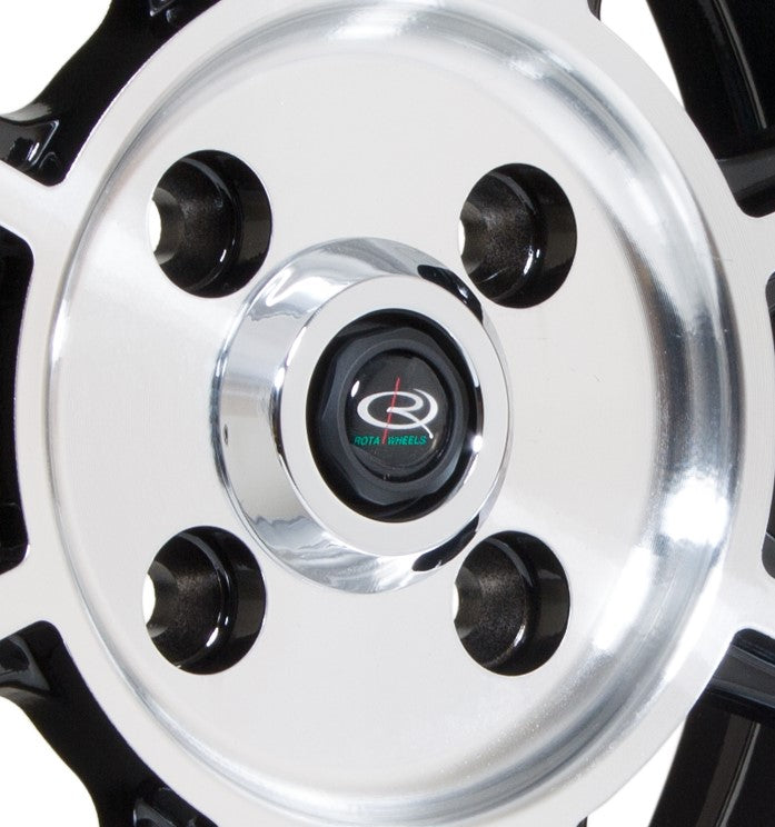 Rota Centre Cap- Chrome and Black for BM8 - Rotashop