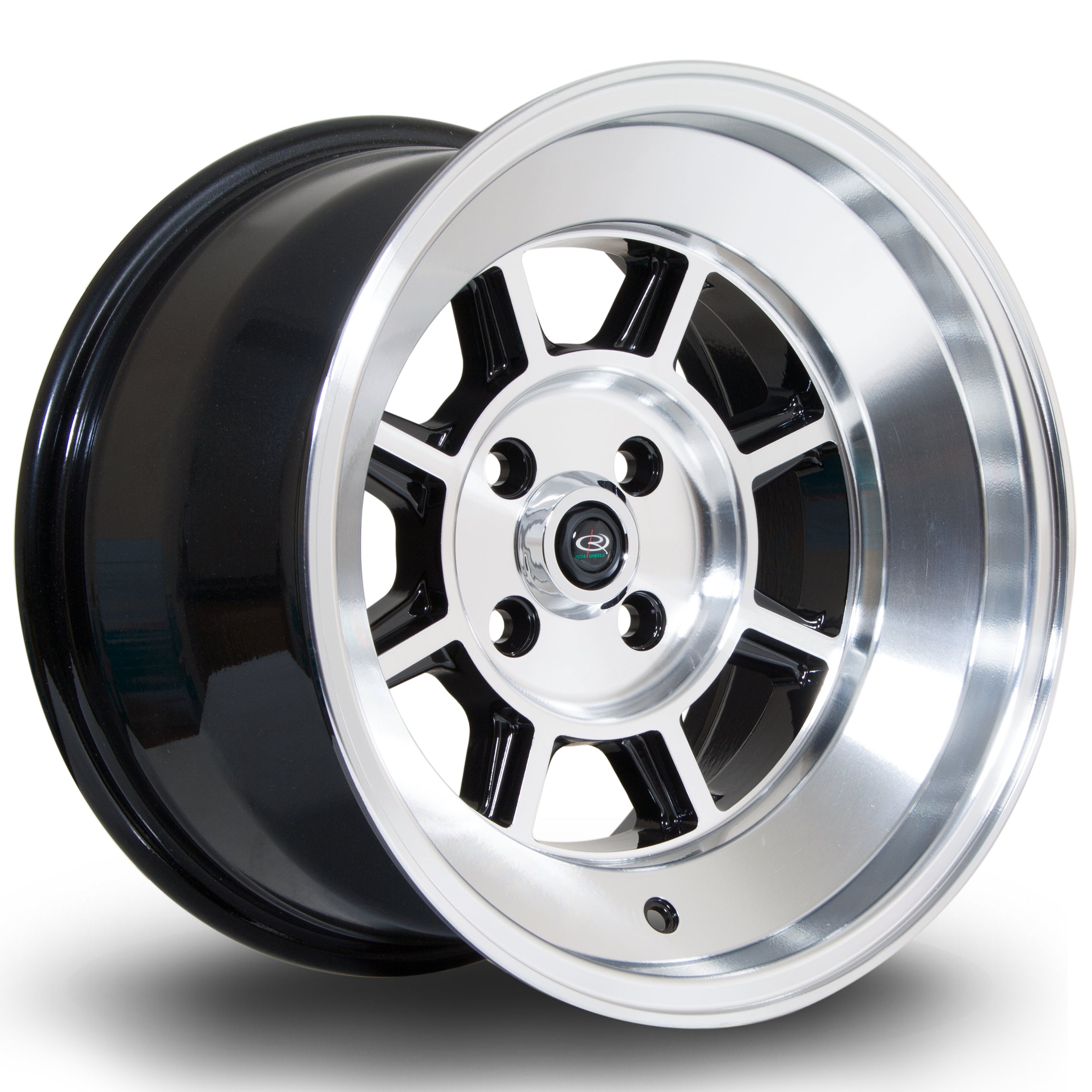 Rota BM8, 15 x 9 inch, 4114 PCD, ET0 Black with Polished Face - Rotashop