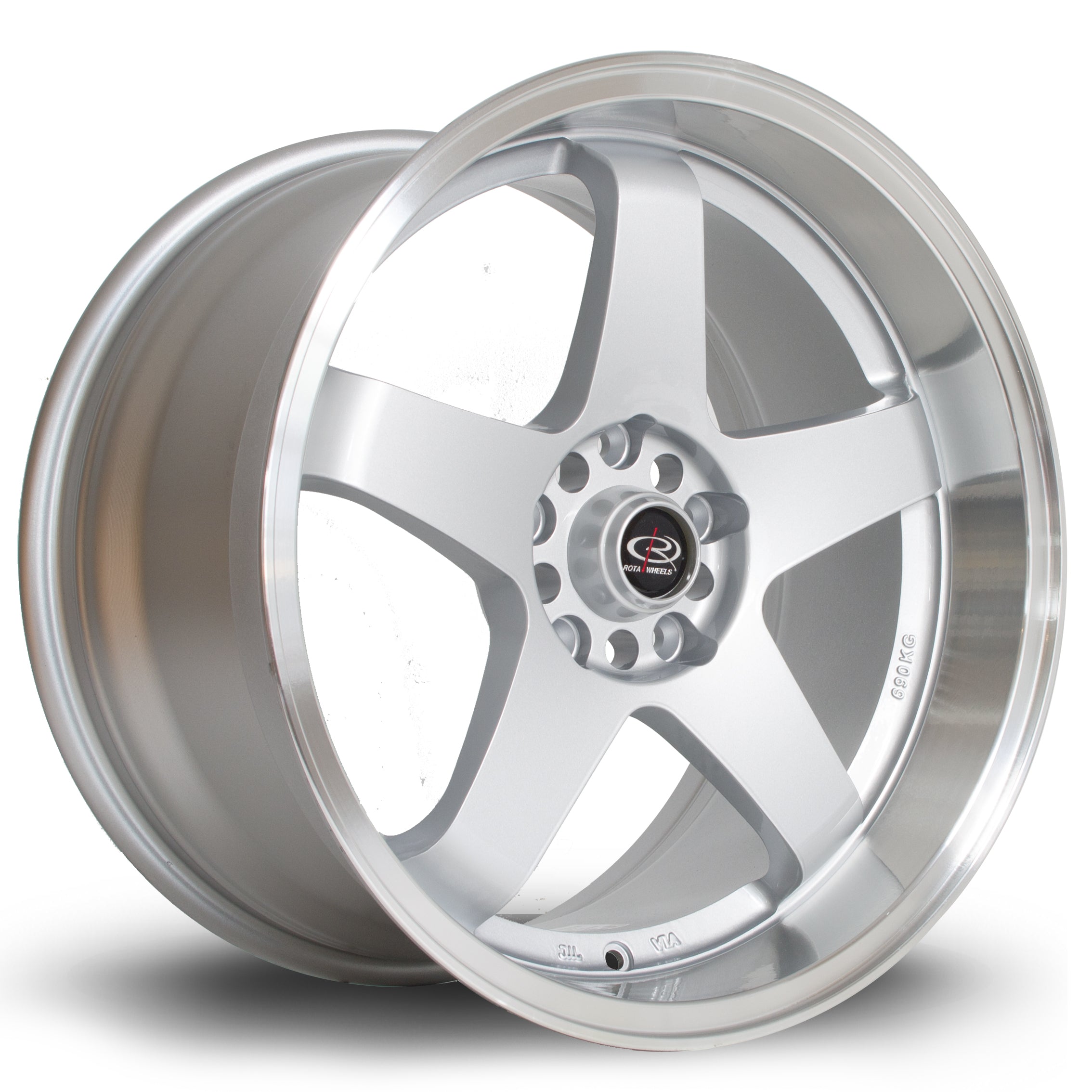 Rota GTR-D, 18 x 10 inch, 5114 PCD, ET12 in Silver with Polished Lip Single Rim - Rotashop