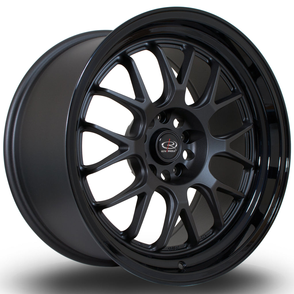 Rota MXR, 18 x 9.5 inch, 5114 PCD, ET20 Flat Gunmetal with Gloss Black Lip - Rotashop