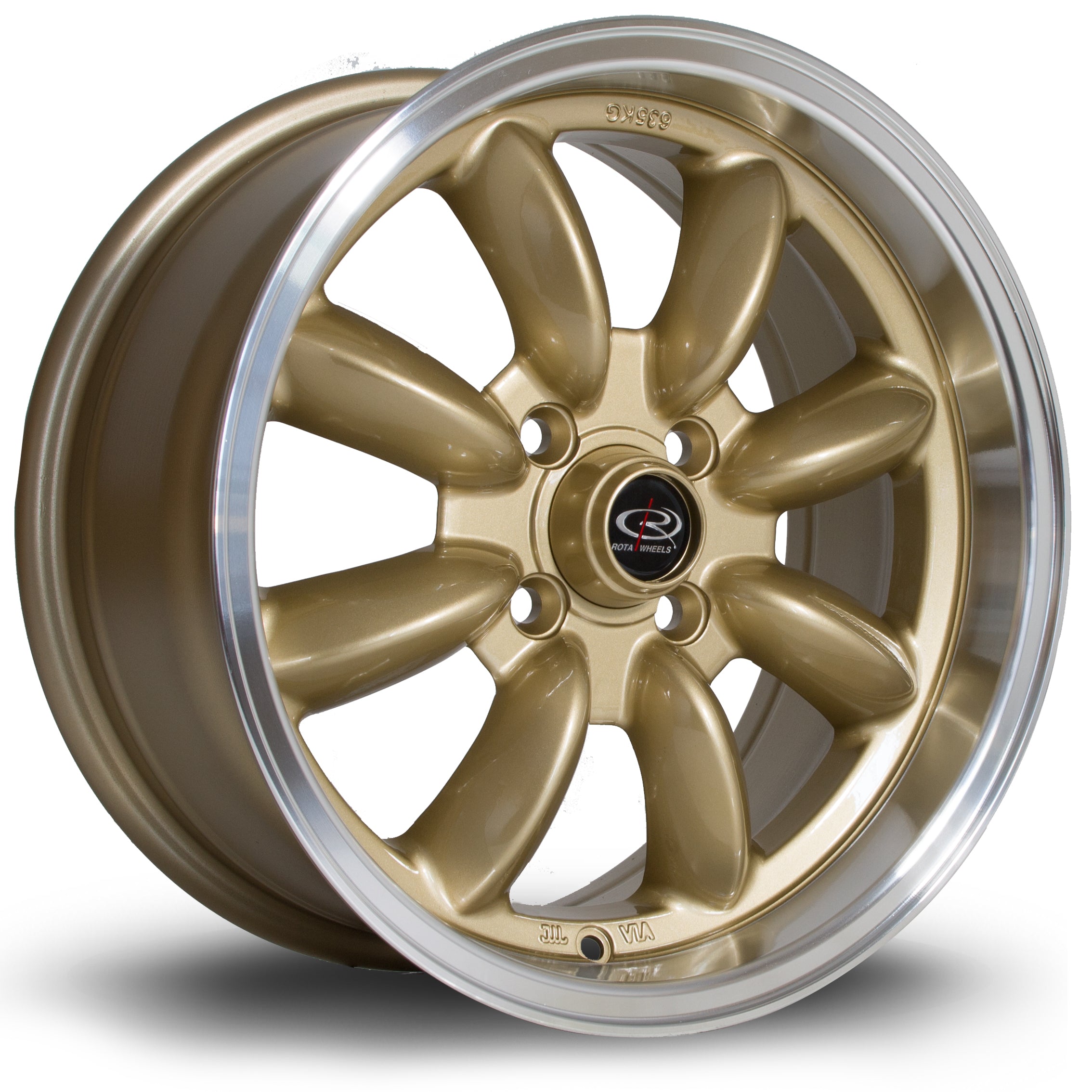 Rota RB, 15 x 7 inch, 4100 PCD, ET30 Gold Polished Lip - Rotashop