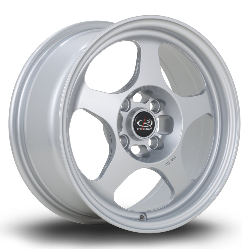 Rota Slip, 15 x 7 inch, 4100 PCD, ET28 Silver - Rotashop