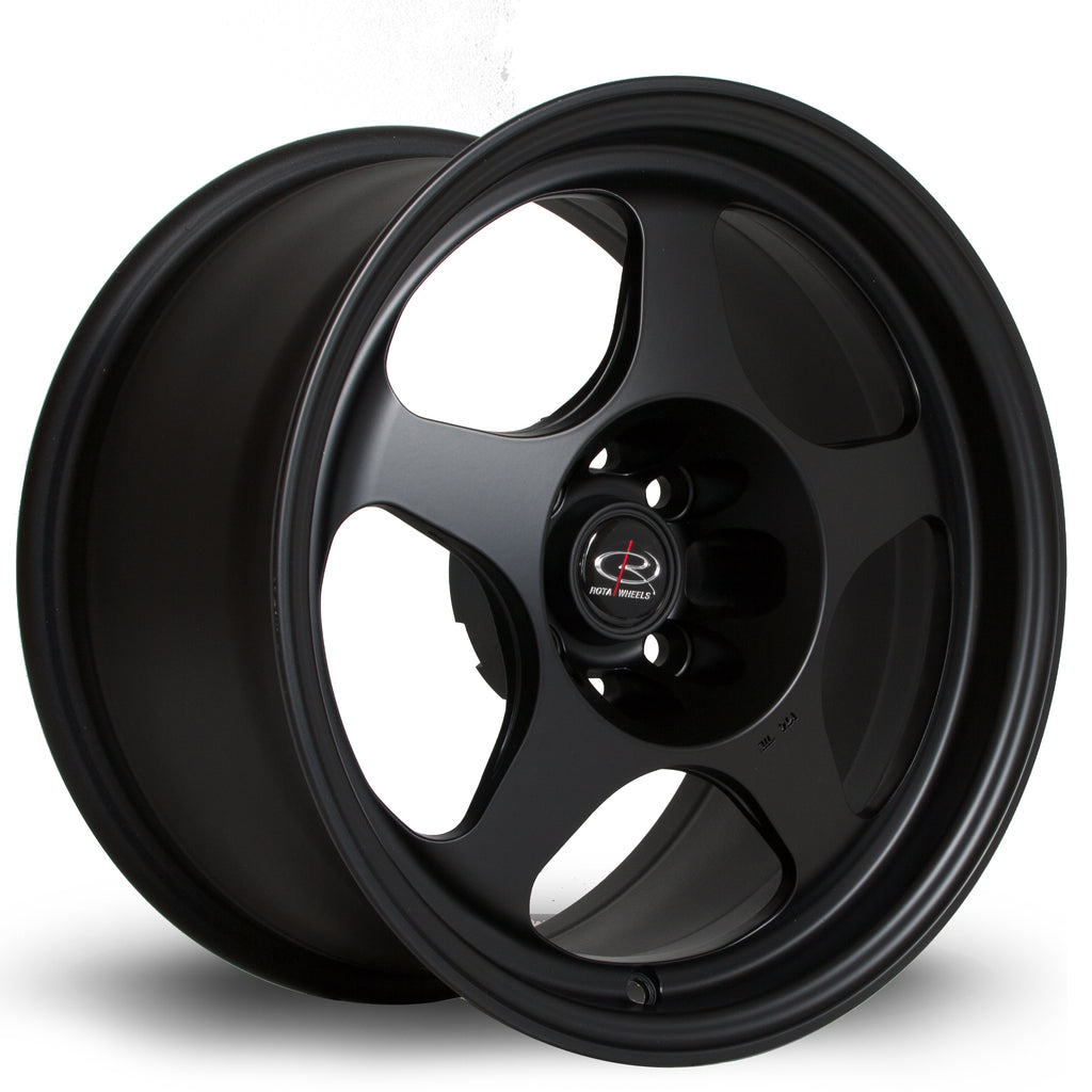 Rota Slip, 15 x 8 inch, 4108 PCD, ET25 Flat Black - Rotashop